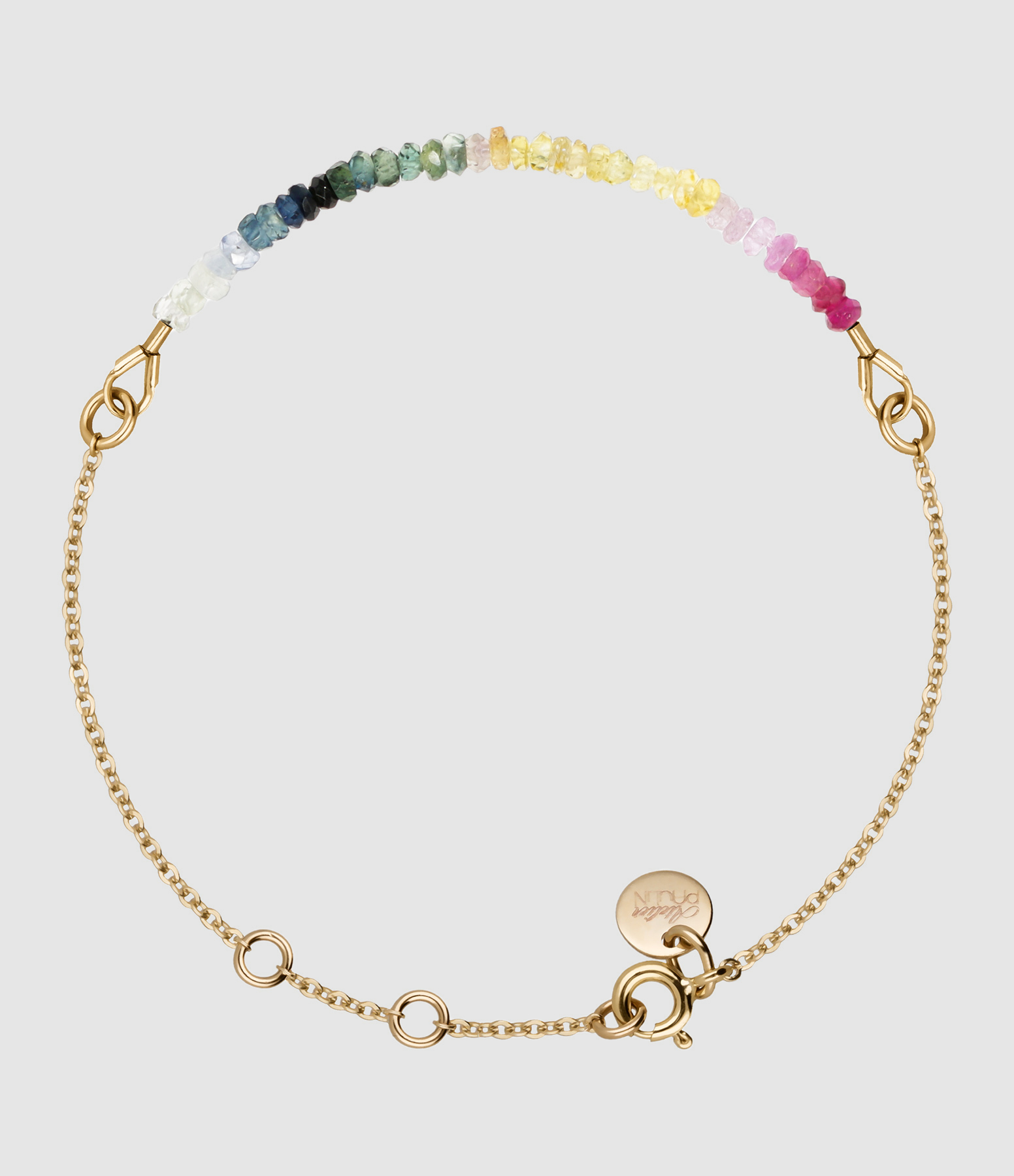 Bracelet Chaîne Saphir Rainbow Gold Filled