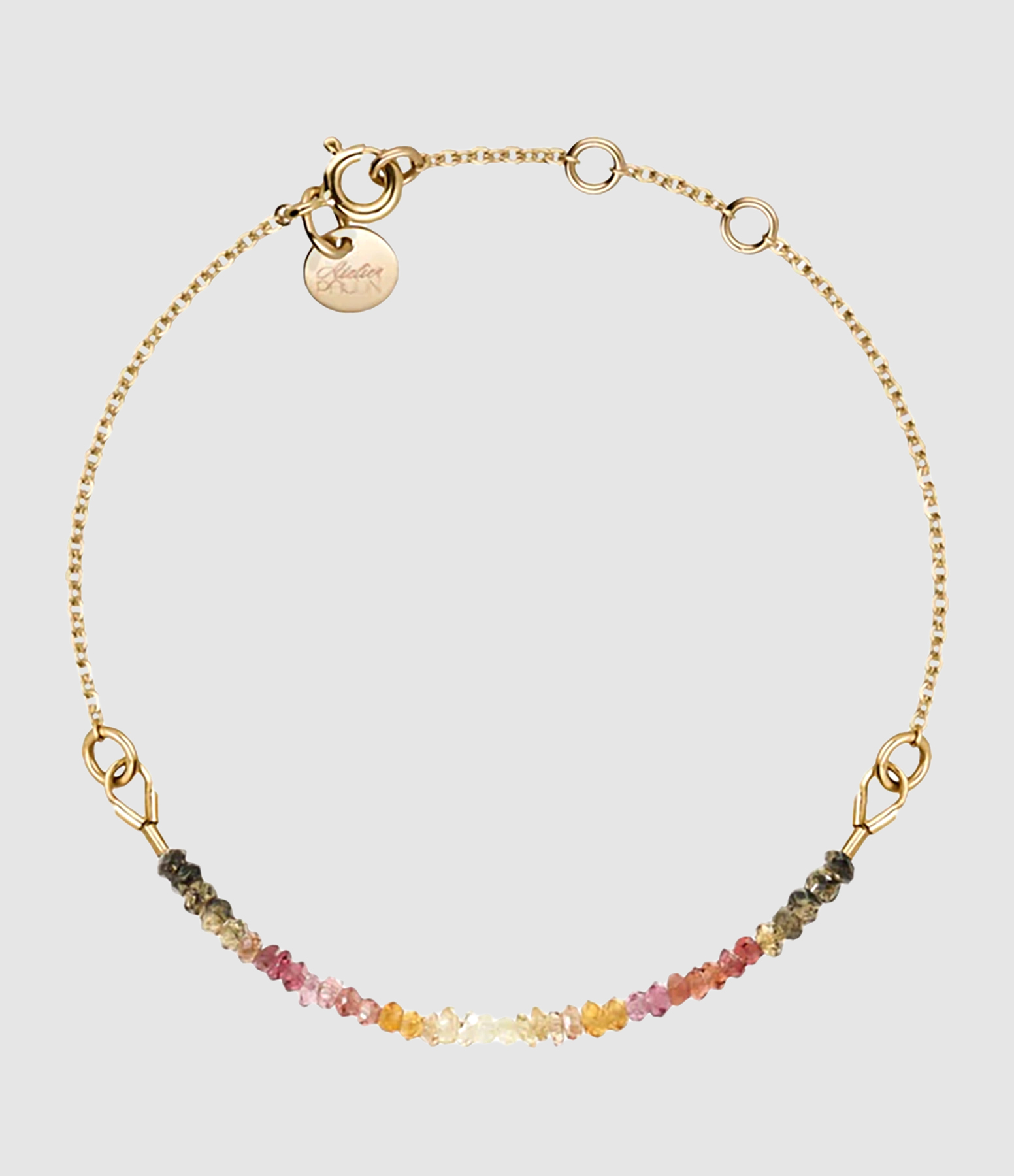 Bracelet Chaîne Fauve Gold Filled Saphir