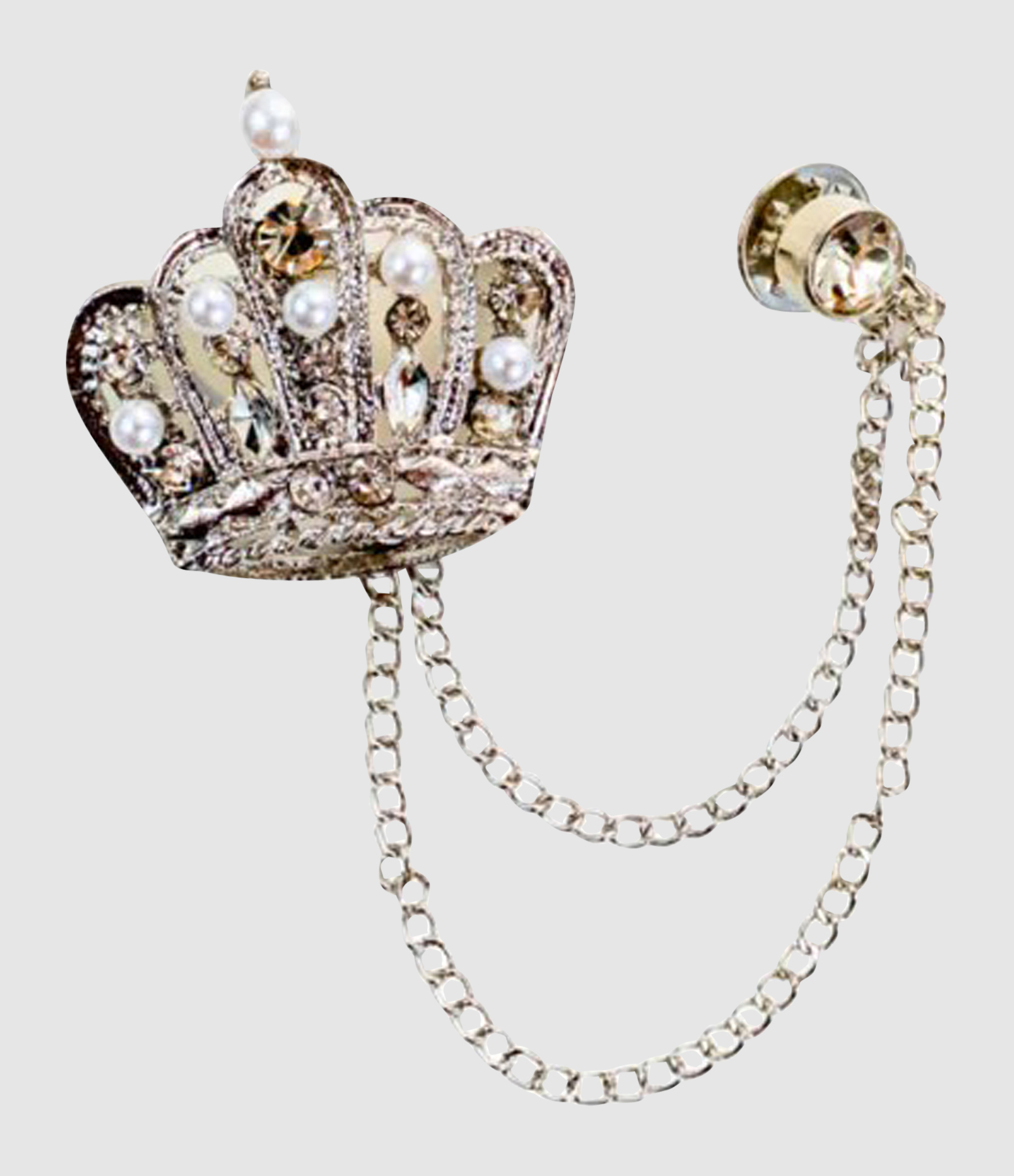 Broche Couronne Silver