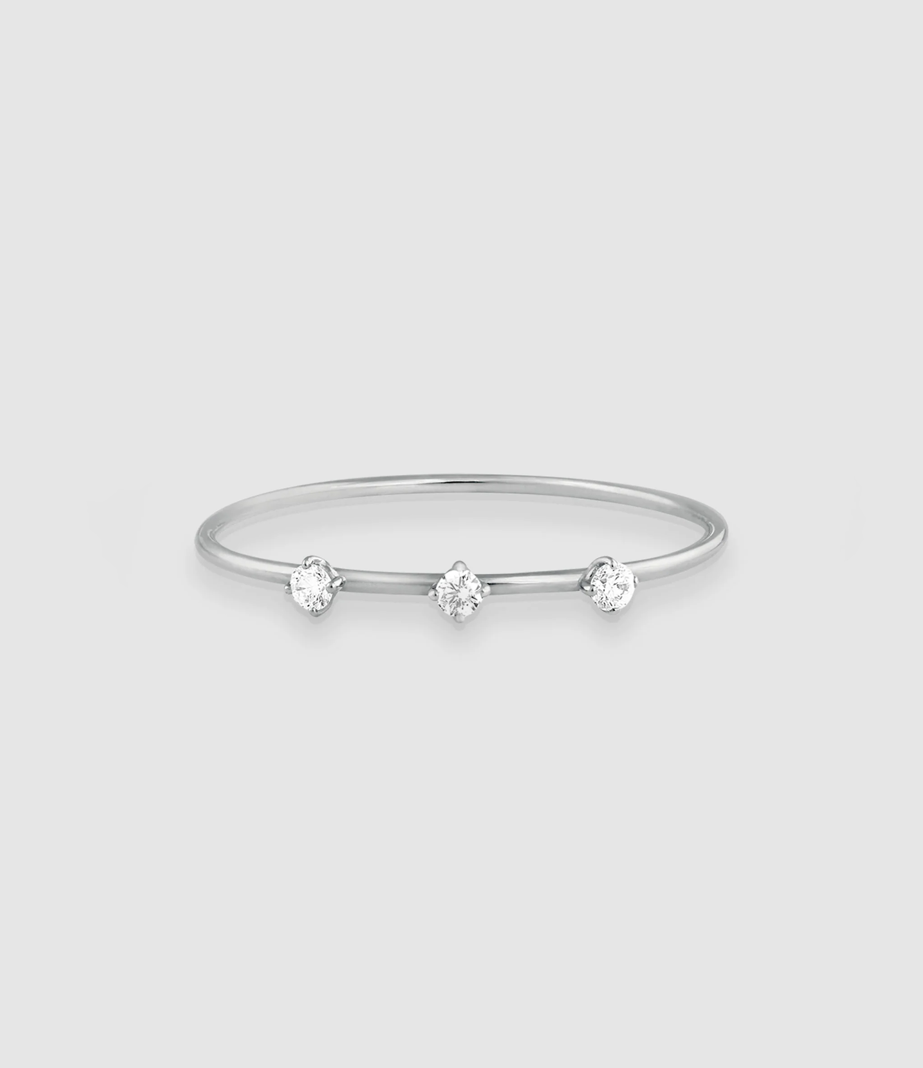 Bague Stardust 3 Diamants Or Blanc 