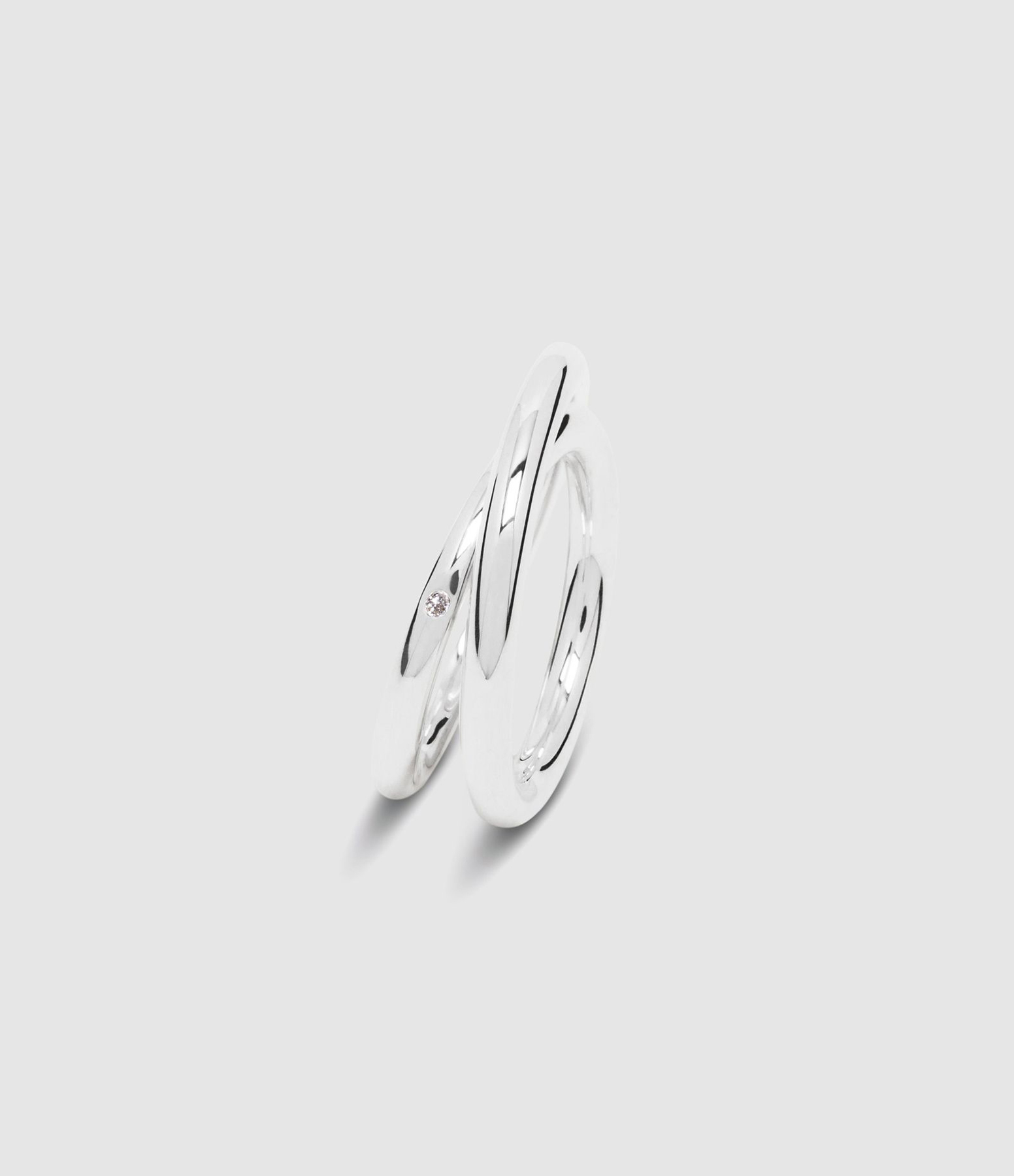 Bague Spirale 3.0 Argent Et Diamant