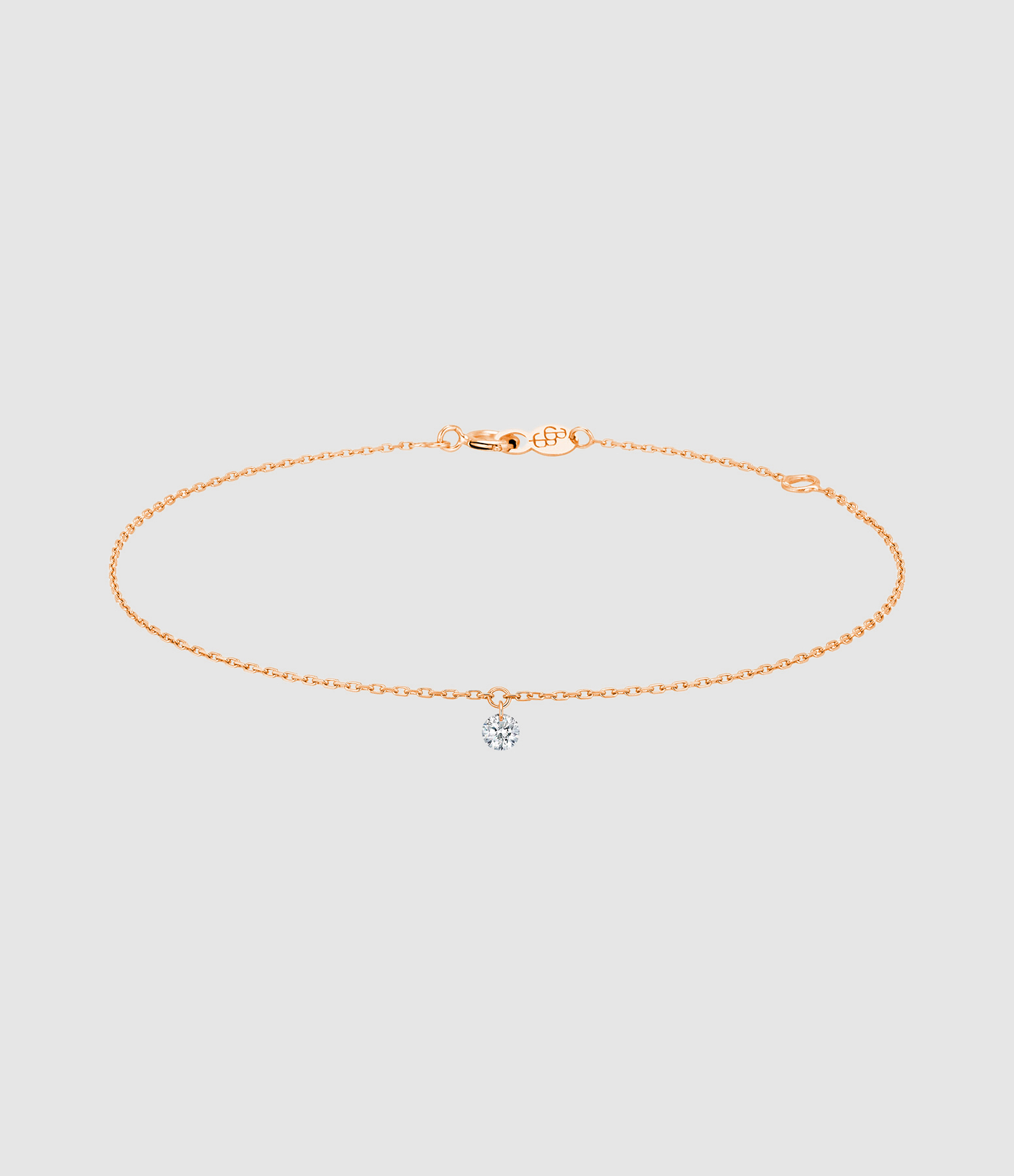 Bracelet 360° Diamant Brillant 0,07 Or Rose