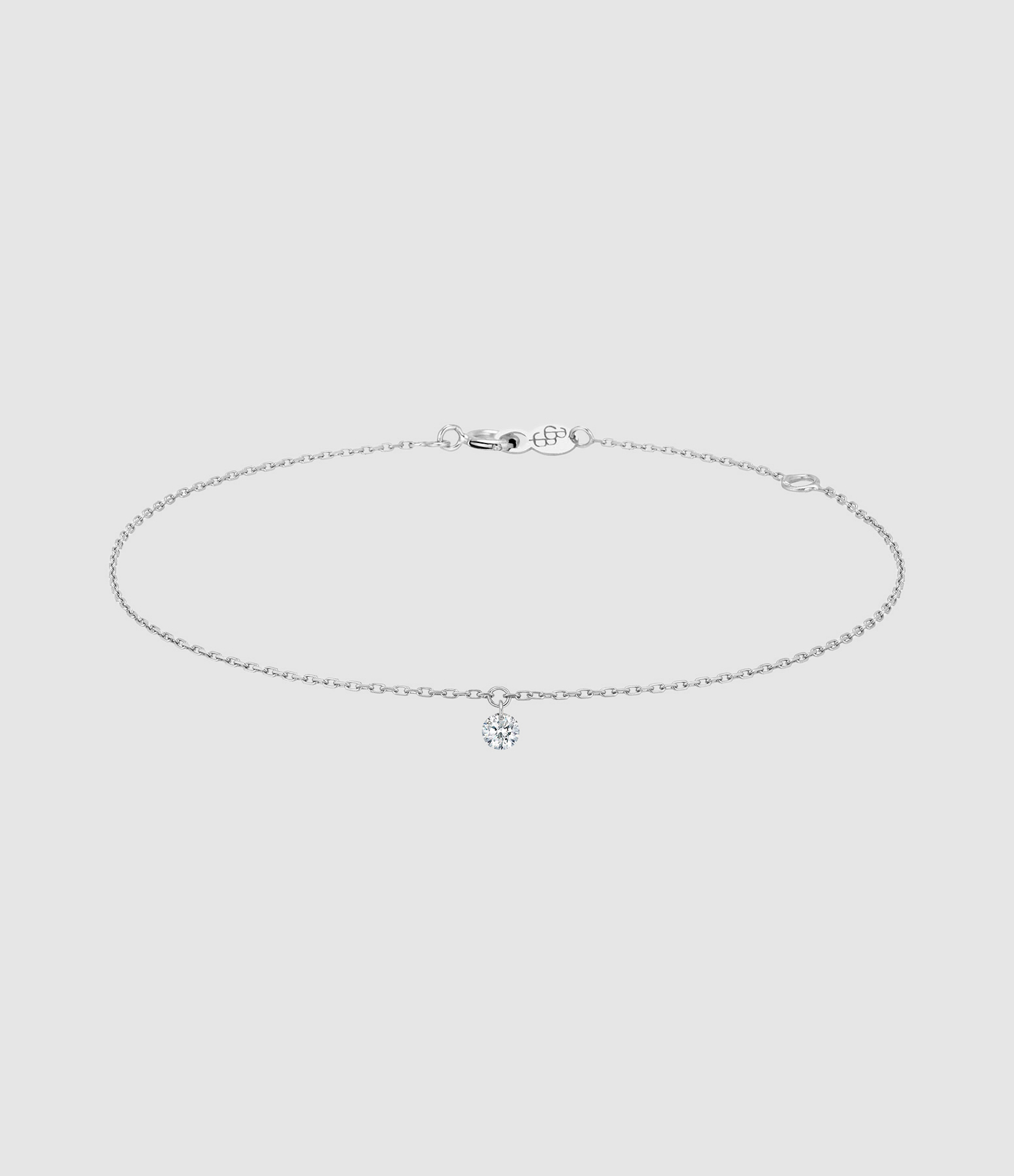 Bracelet 360° Diamant Brillant 0,07 Or Blanc