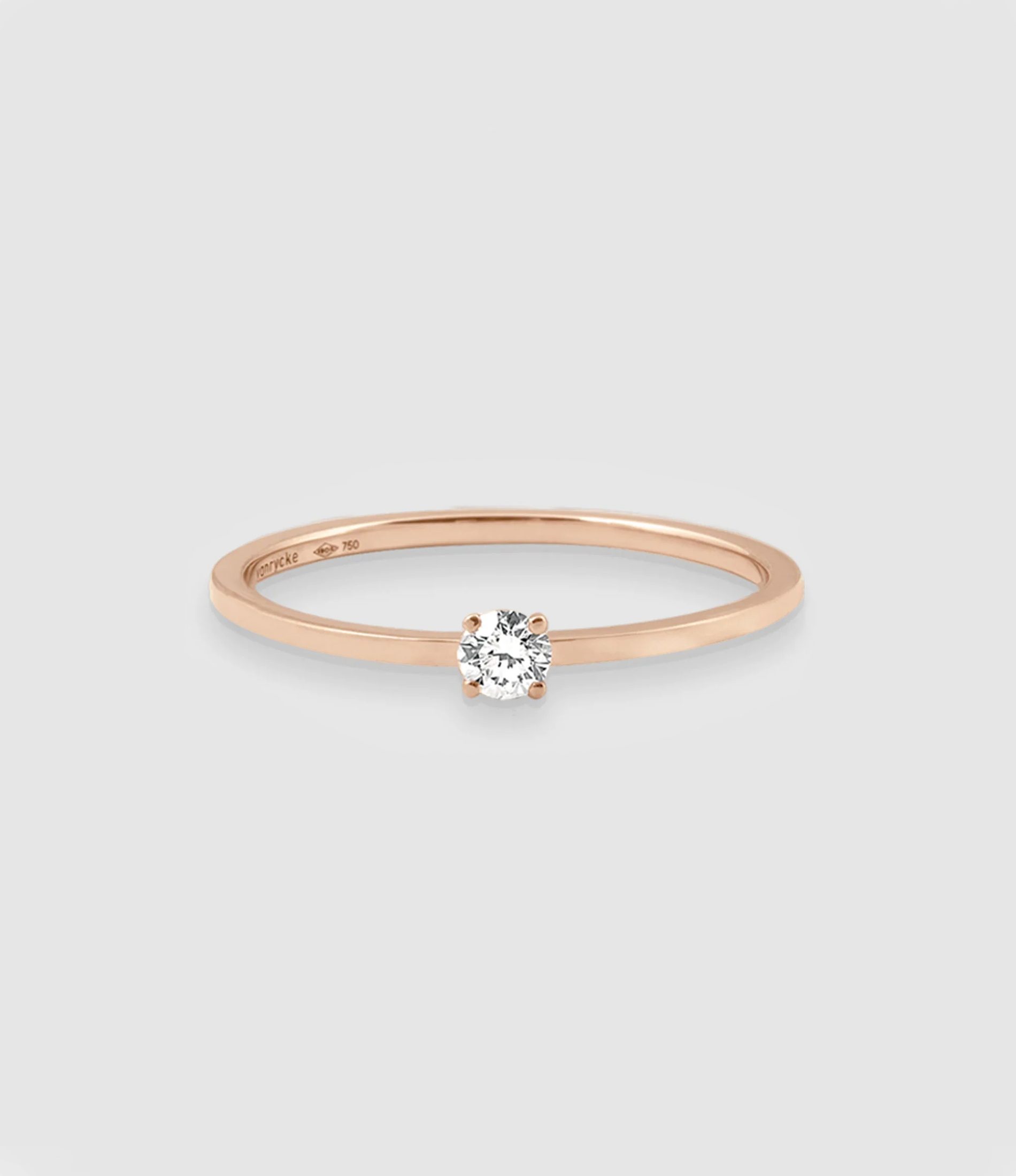Bague Valentine Or Rose Diamant