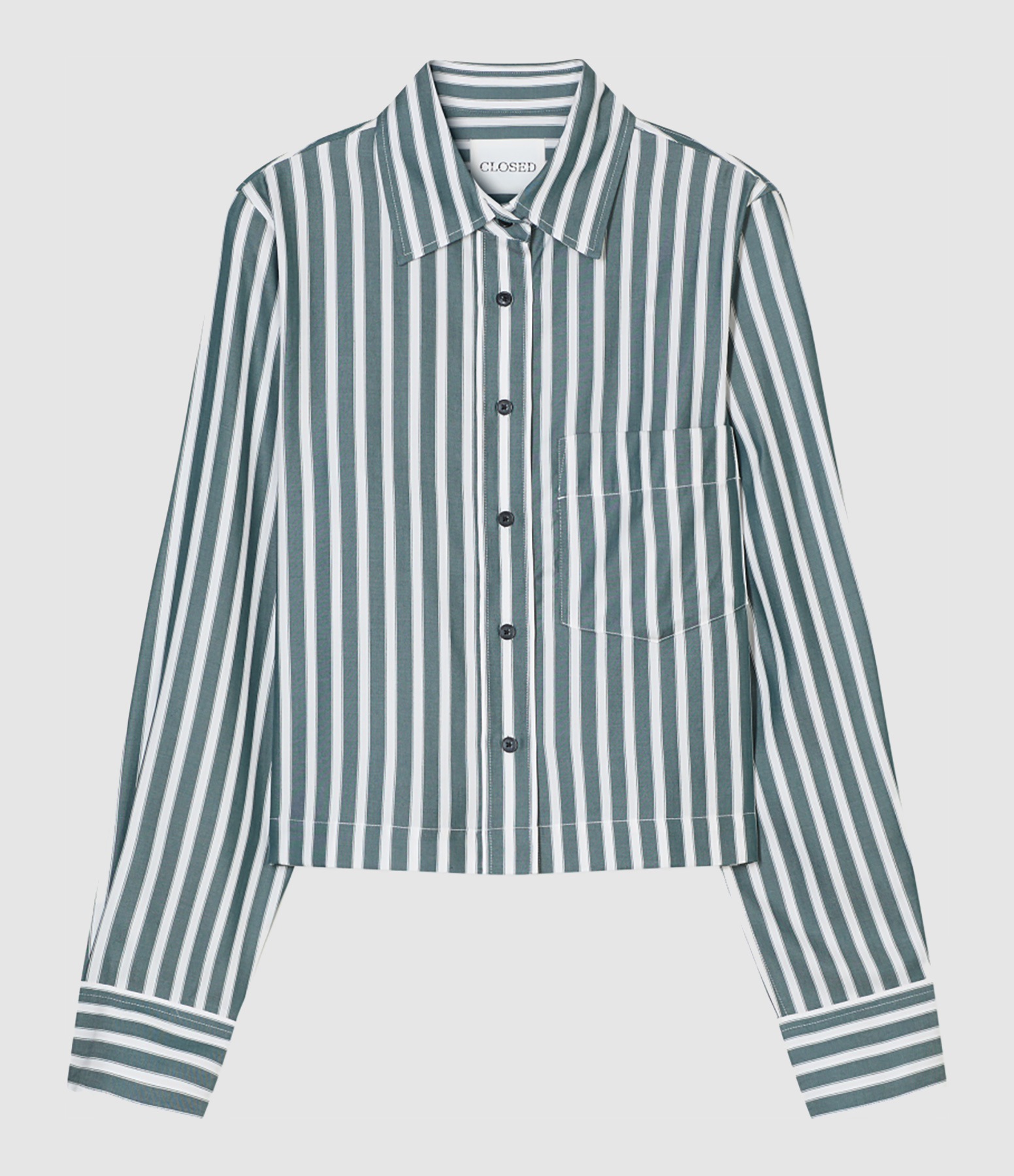 Chemise Cropped Classic Shirt Royal Green