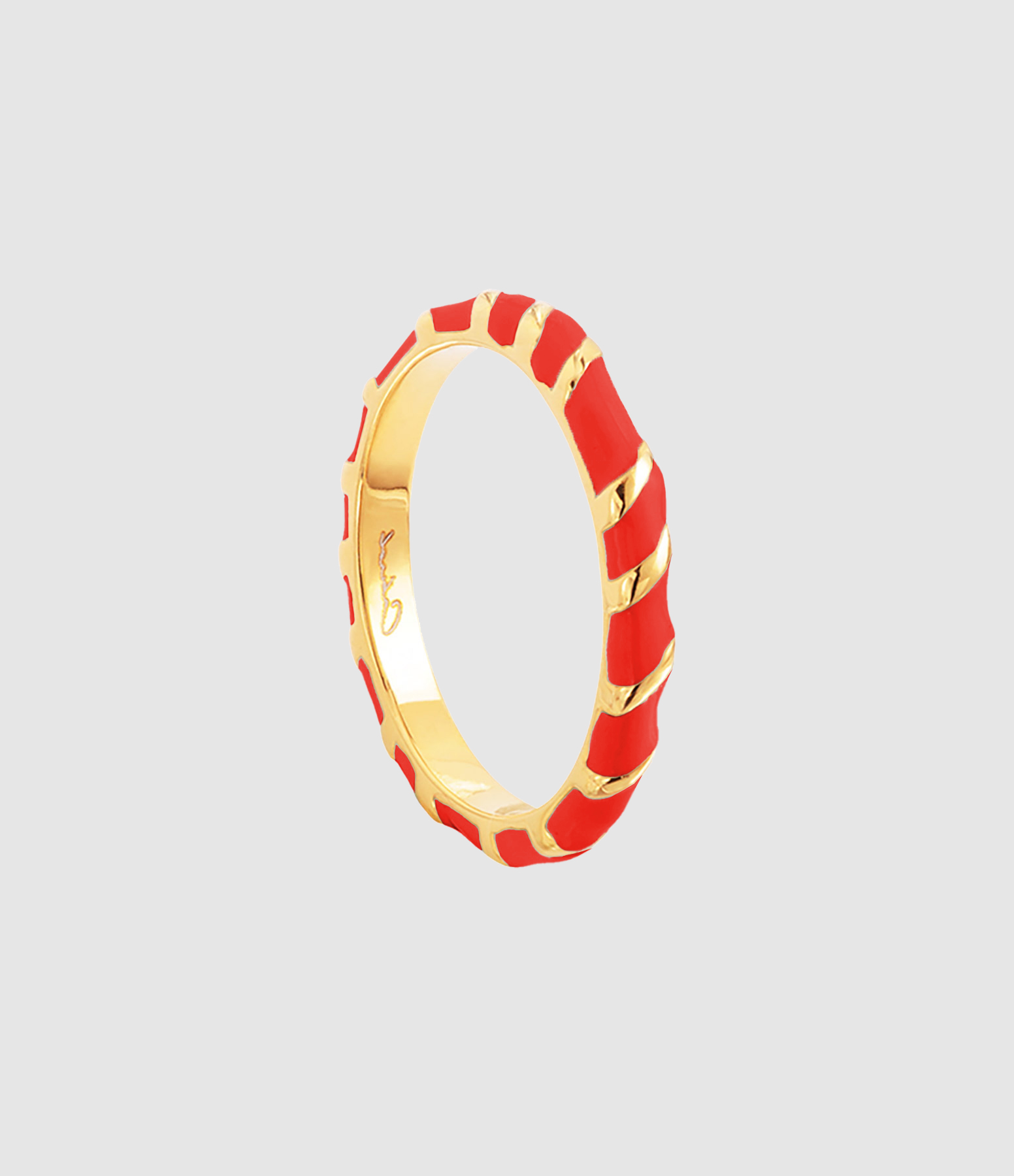 Bague Aimée Laiton Rouge Impérial