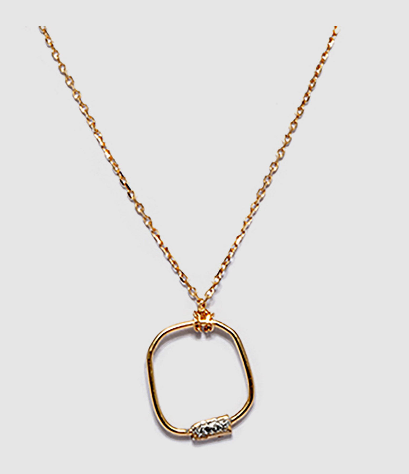 Collier Callisté Petit Carré Argent Doré