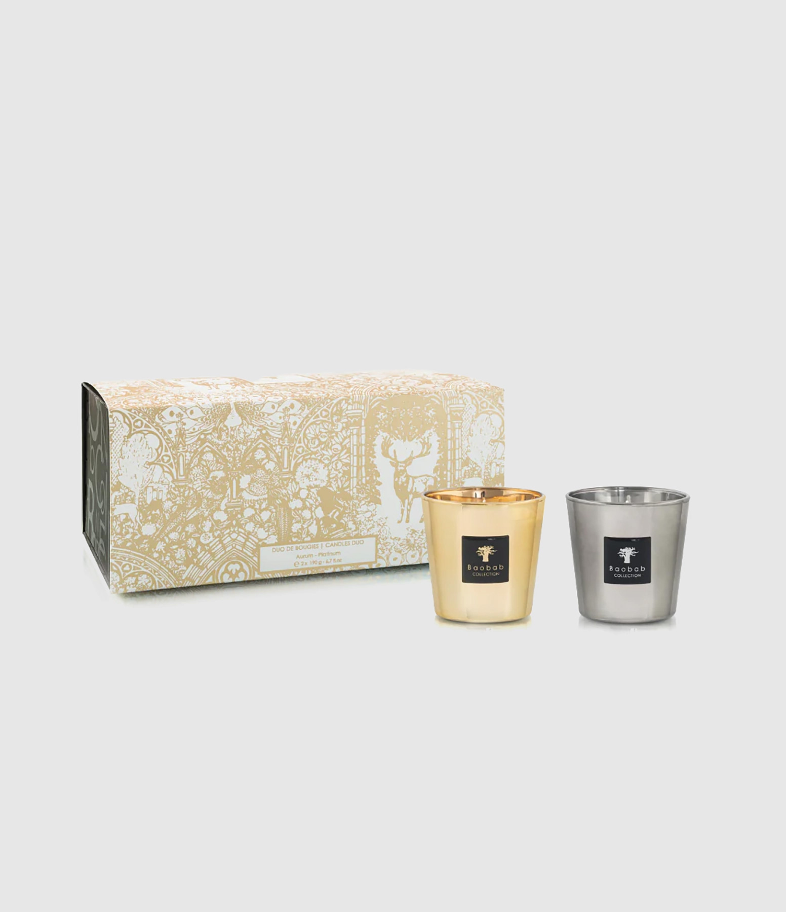 Coffret Bougies Duo Les Exclusives Aurum Platinum