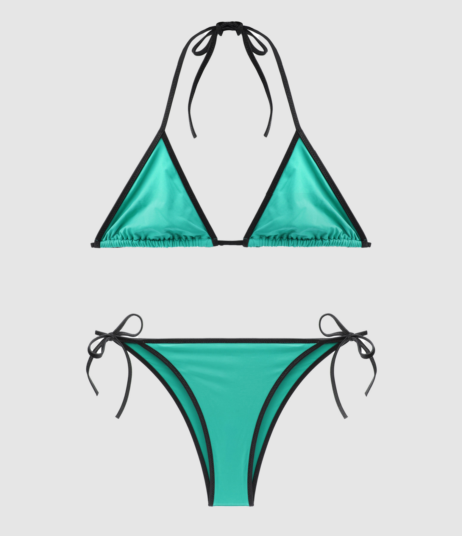 Maillot de Bain Bikini Britney Vert Noir Glitter