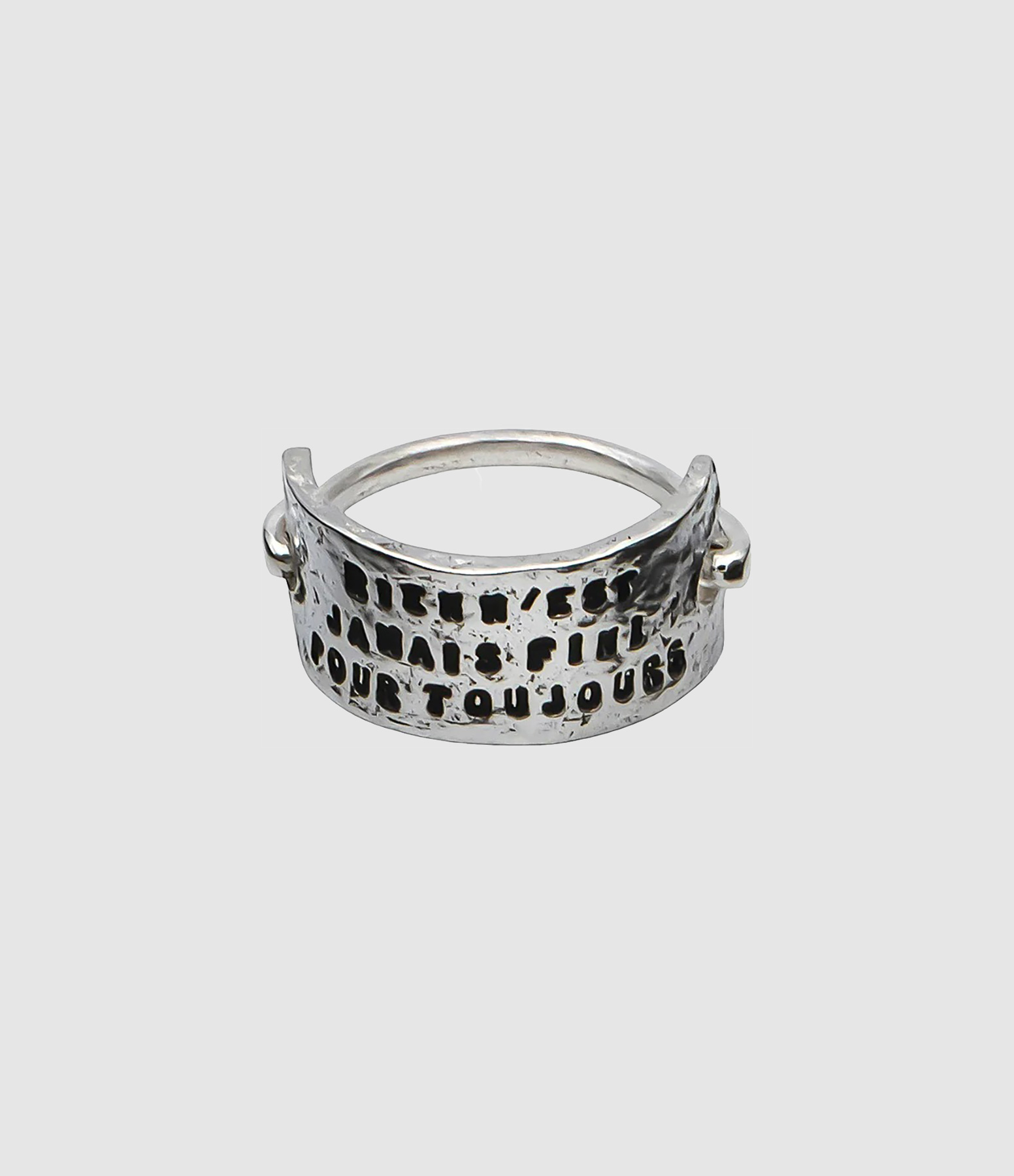 Bague Plaque Rien Argent