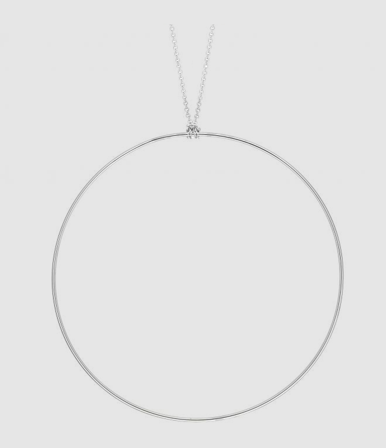 Collier Circles Jumbo Or Blanc
