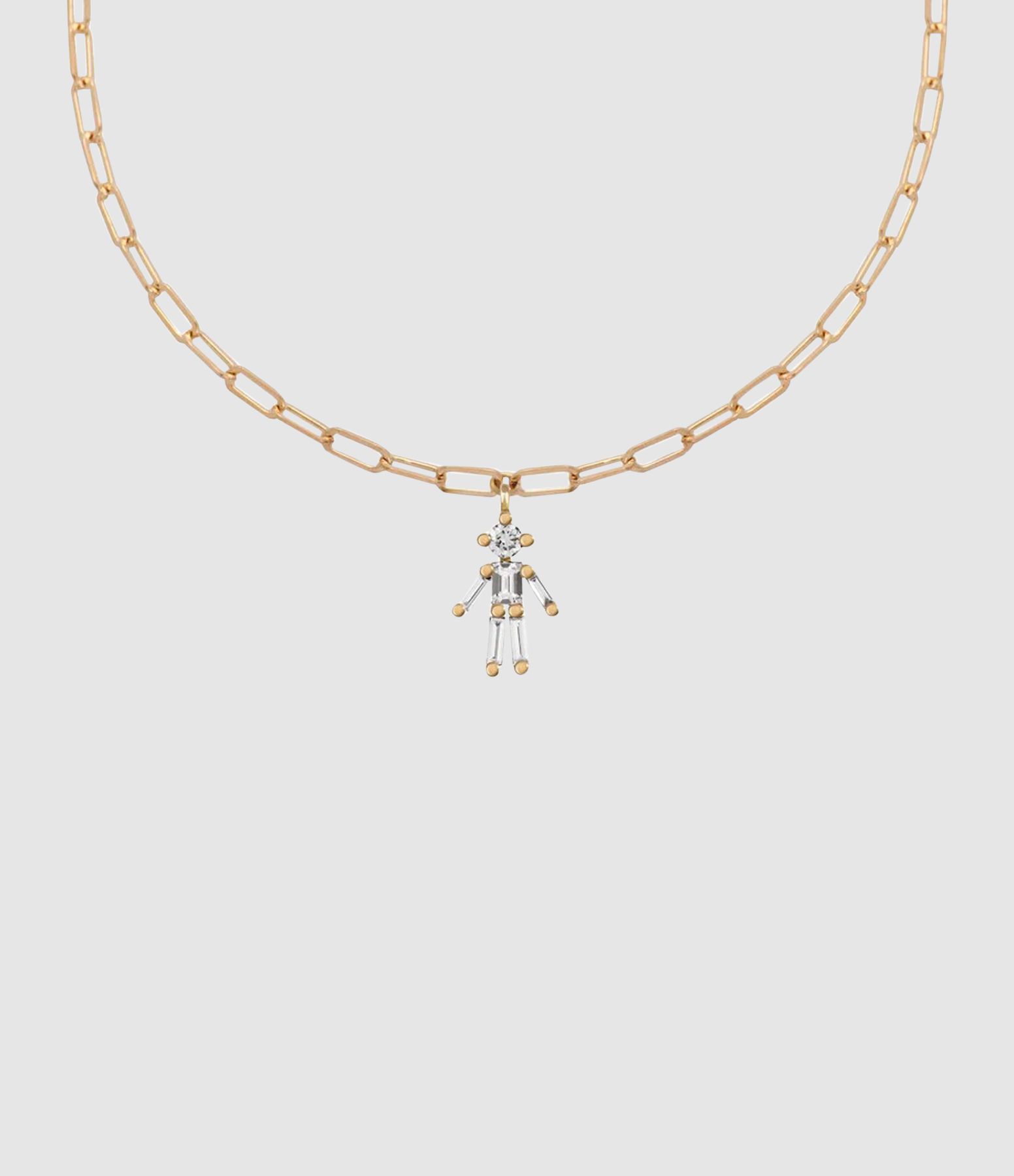 Collier Magnétique Mini Garçon Or Jaune 18k Et Diamants