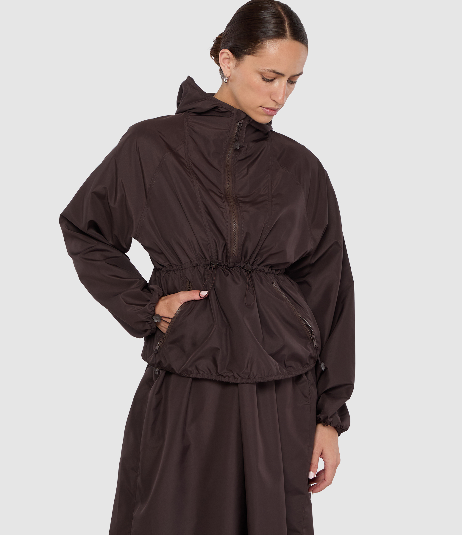 Sweatshirt Hoodie Frej Brown