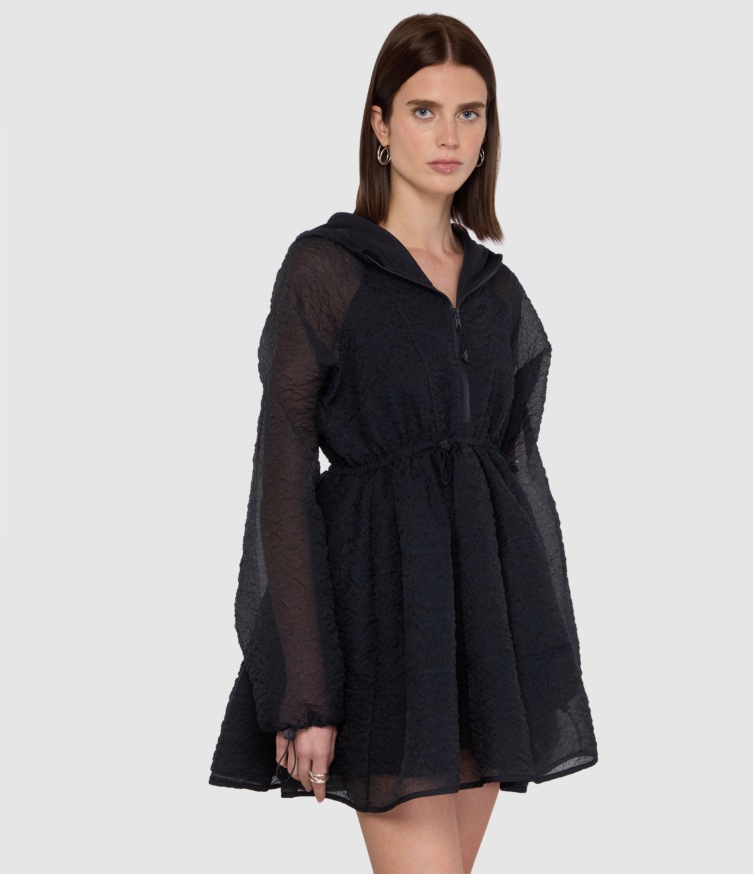 Robe Freesia Brodia Matelassé Navy