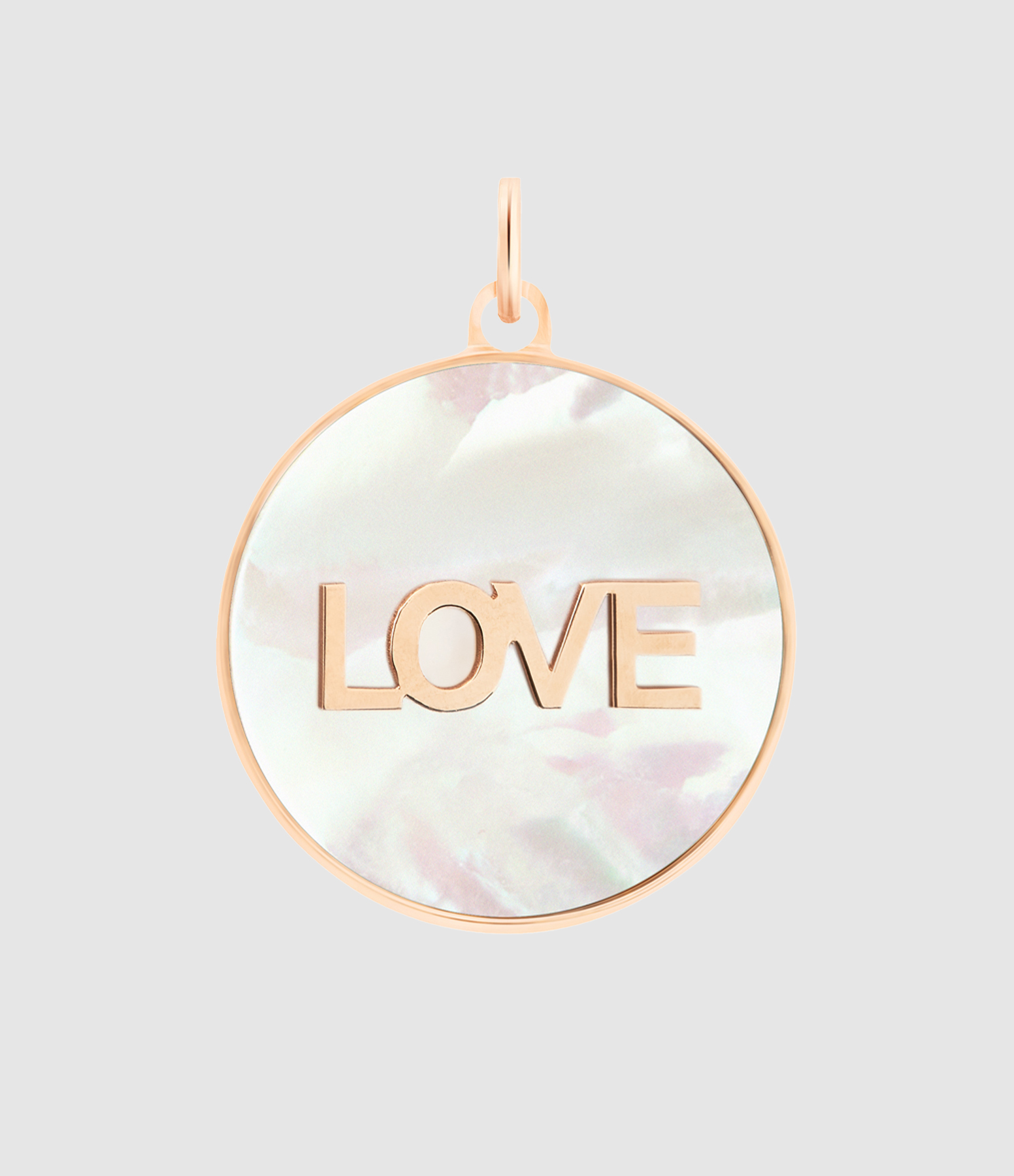 Pendentif Jumbo Ever Logo Nacre Or Rose