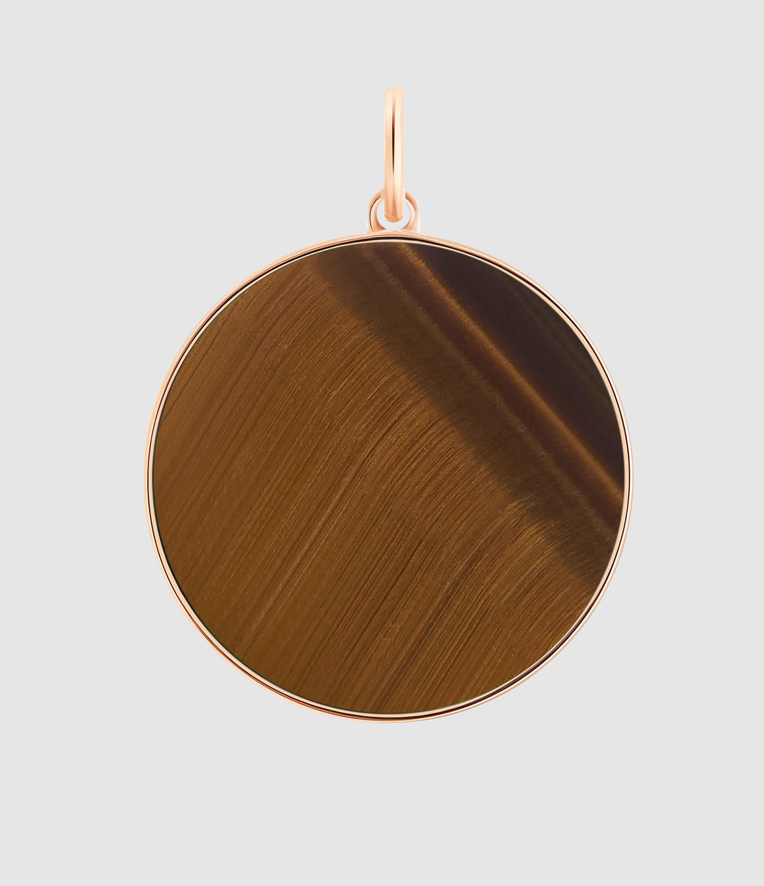 Pendentif Jumbo Ever Œil de Tigre Or Rose