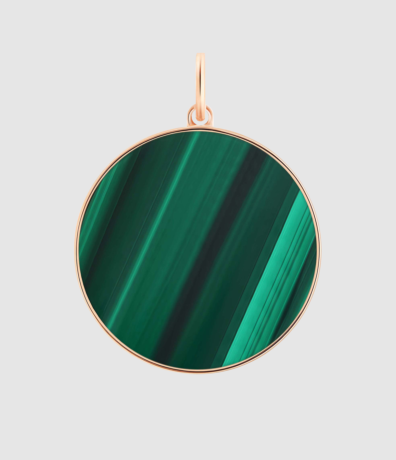 Pendentif Jumbo Ever Malachite Or Rose