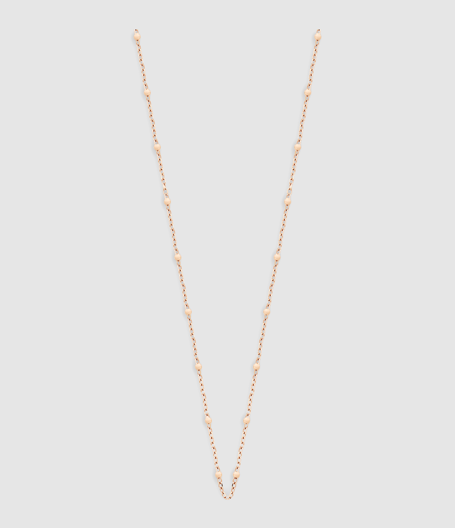 Chaine Perles Or Rose 43 cm