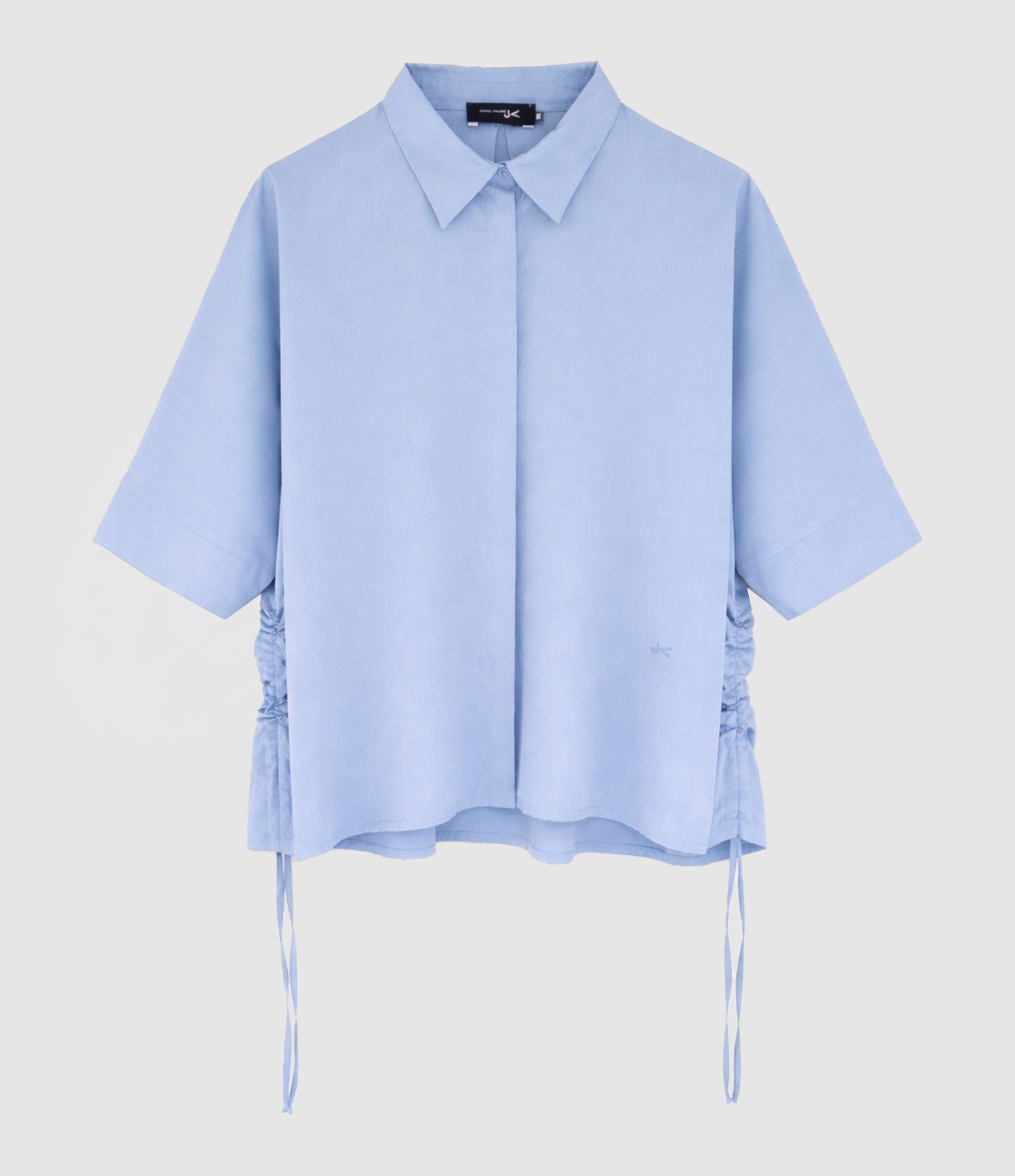 Chemise Prisca Popeline Satin Bleu