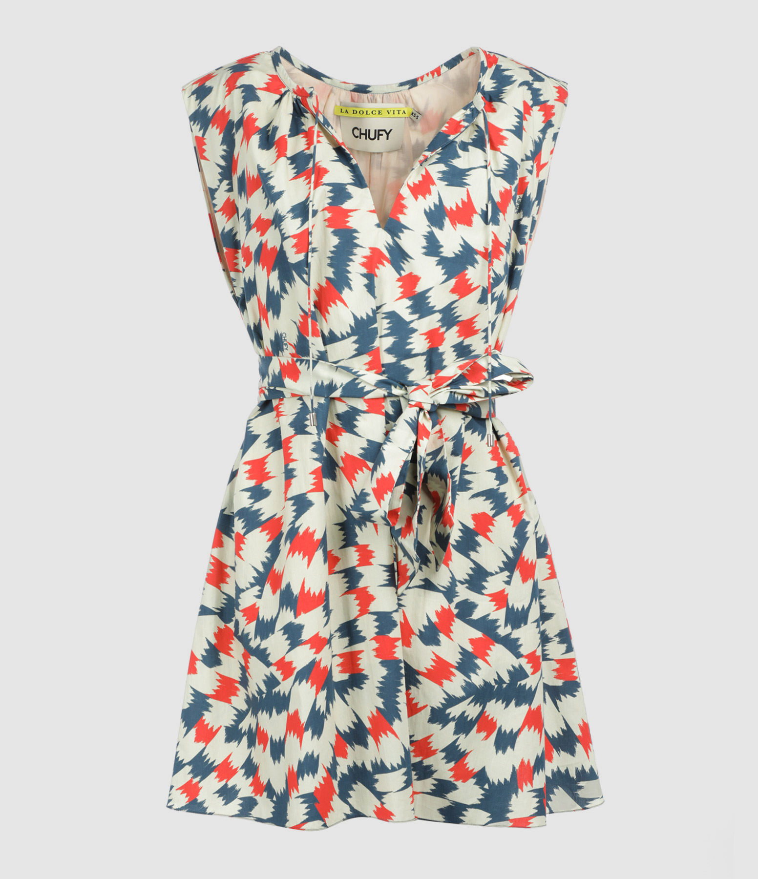 Robe Mara Coton Biologique Imprimé Sicily Red