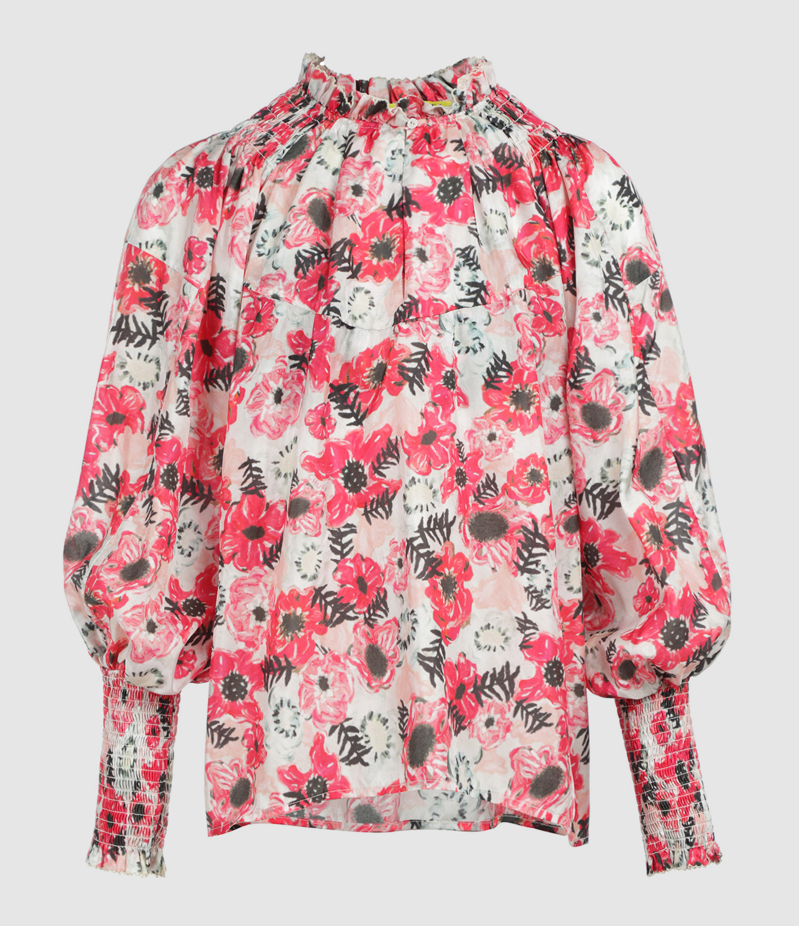 Blouse Bianca Soie Imprimé Donato White