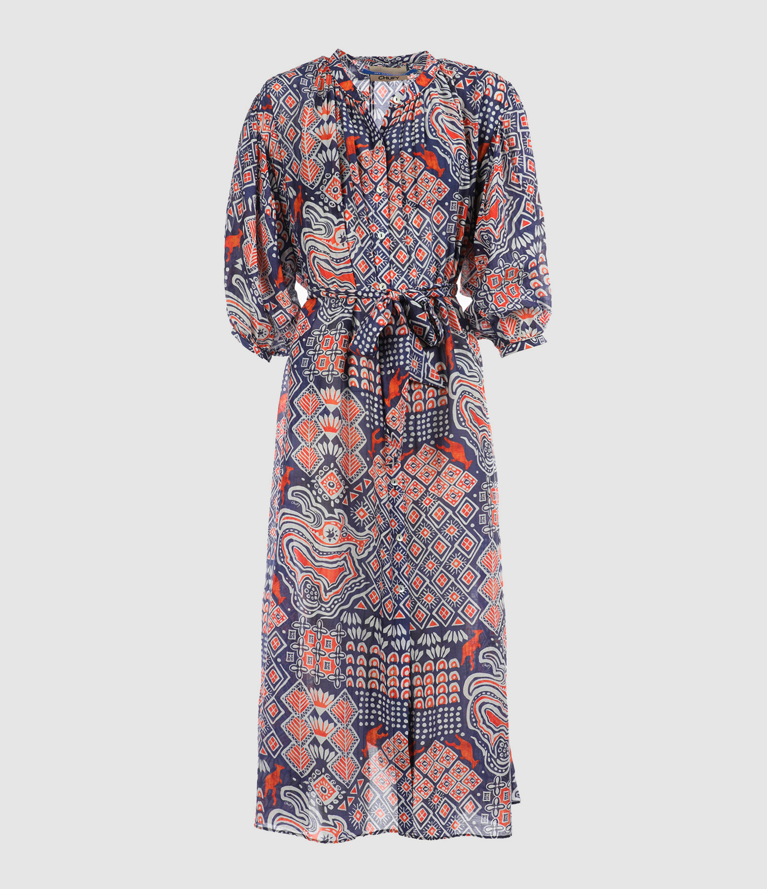 Robe Maxi Ziggy Coton Marine