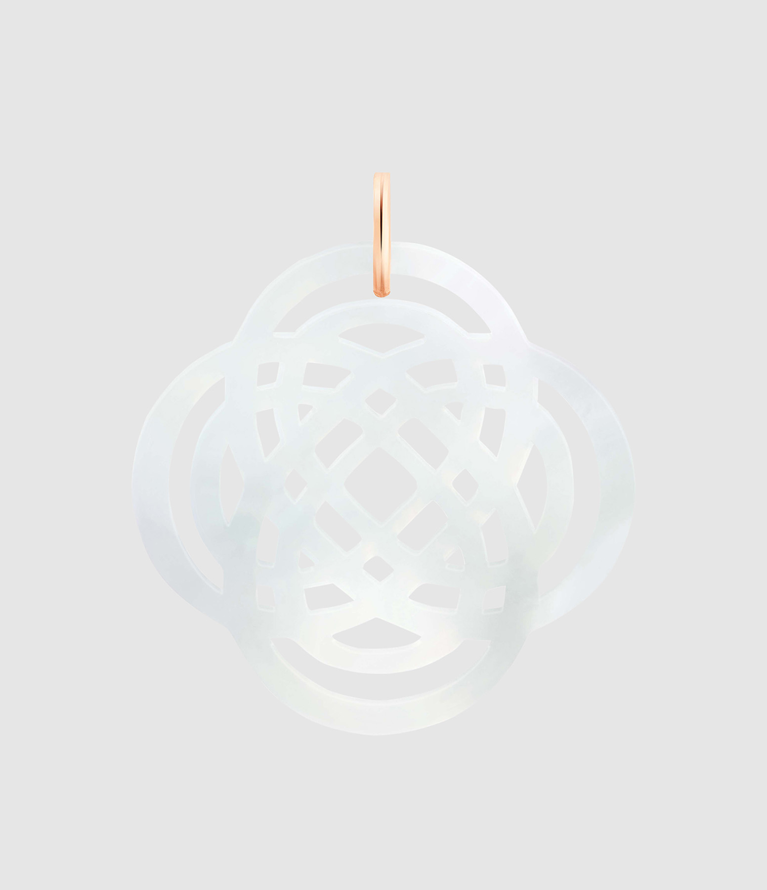 Pendentif Purity Nacre Blanche Or Rose