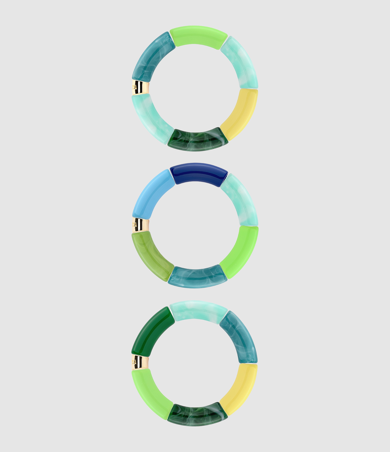 Bracelets Trio Citrus Bleu