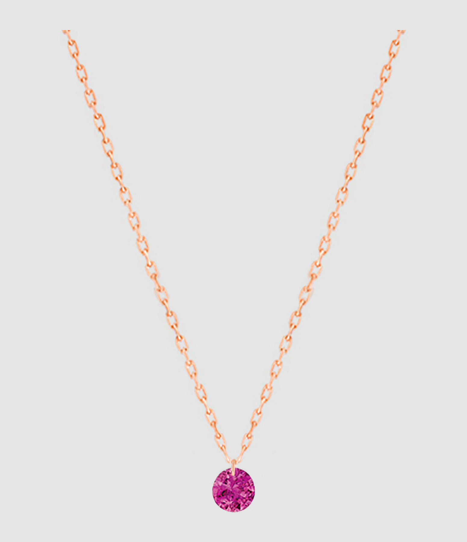 Collier Mini Confetti Rubis Or Rose