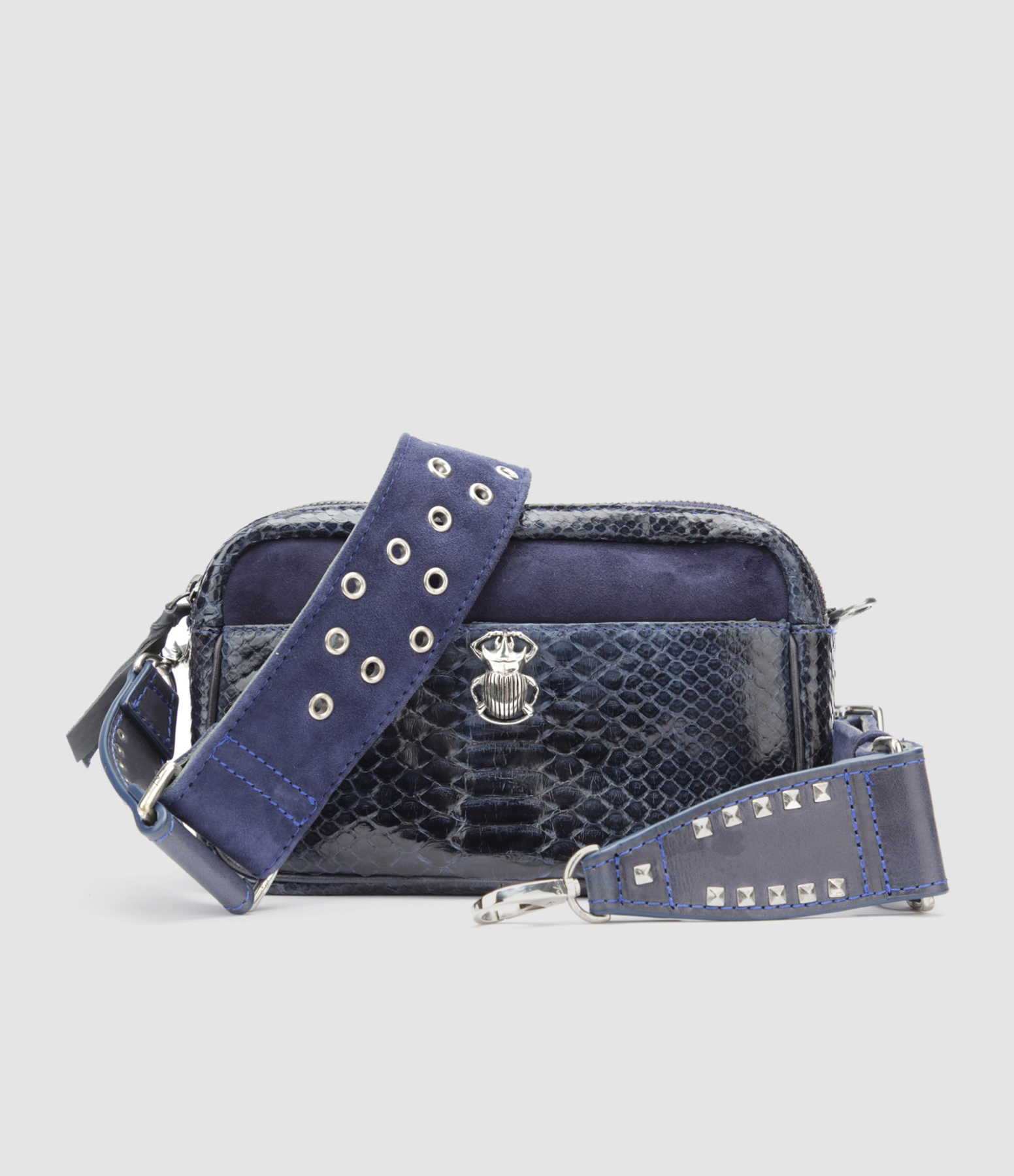Sac Lily Python Navy