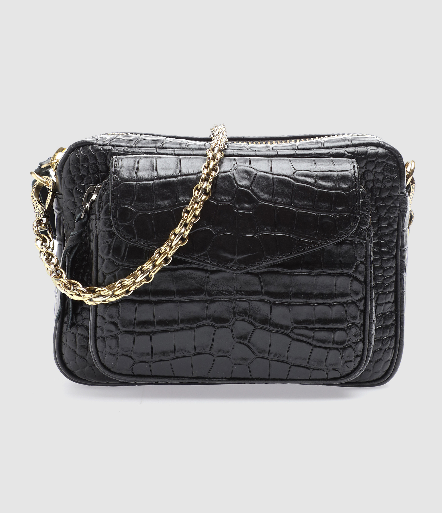 Sac Charly Croco Noir