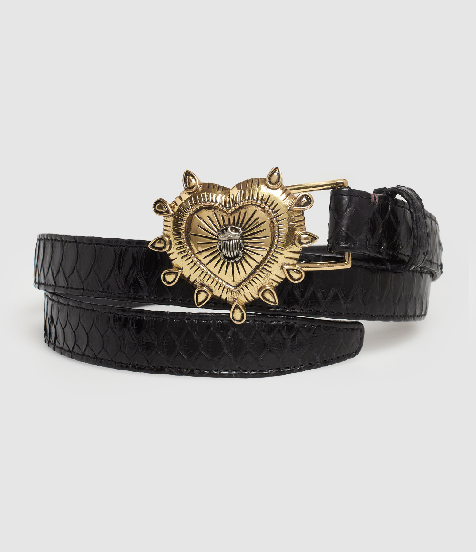 Ceinture Baby Ex-Voto Python Noir