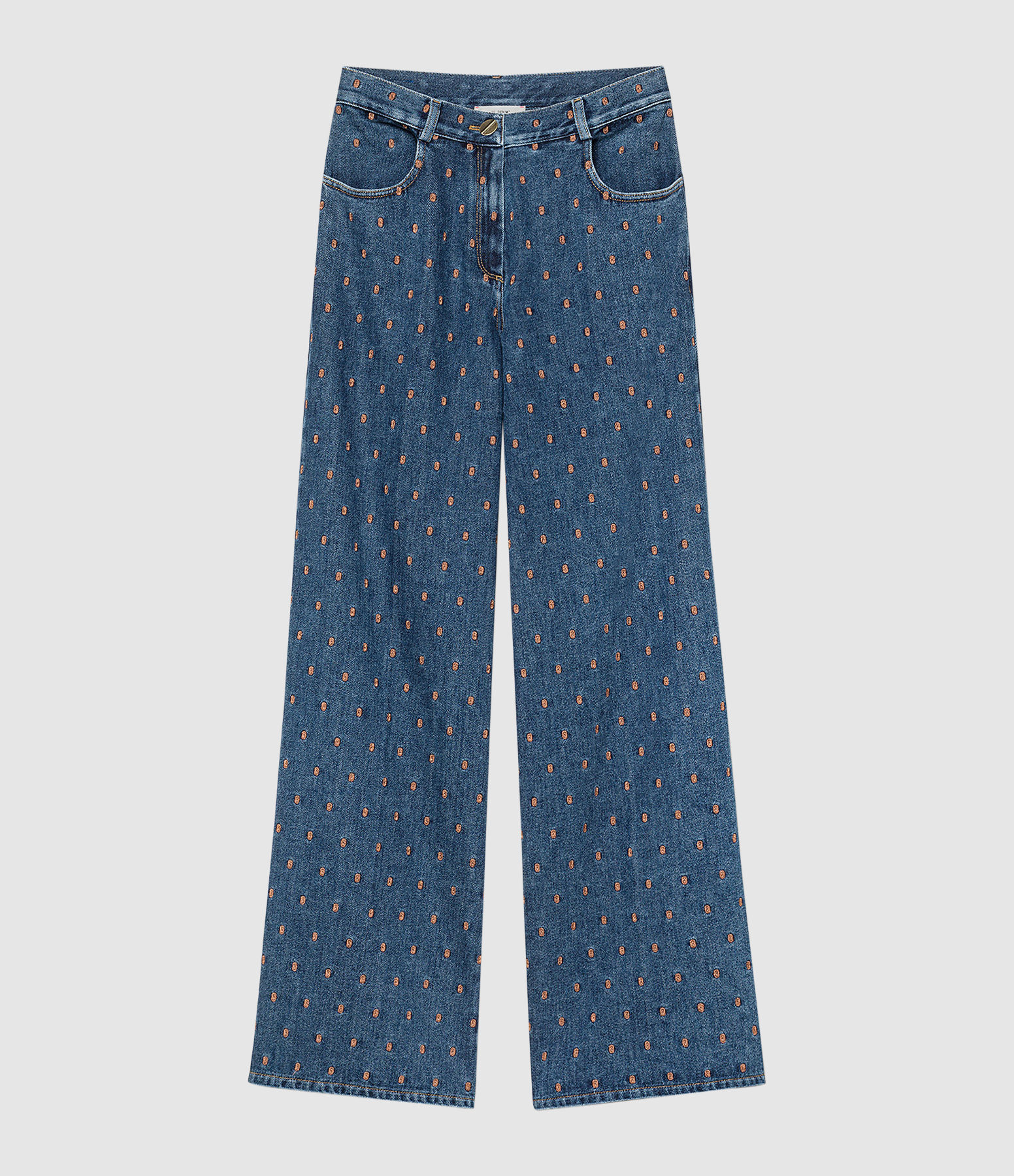 Pantalon Cavalry Denim Embroidered Indigo