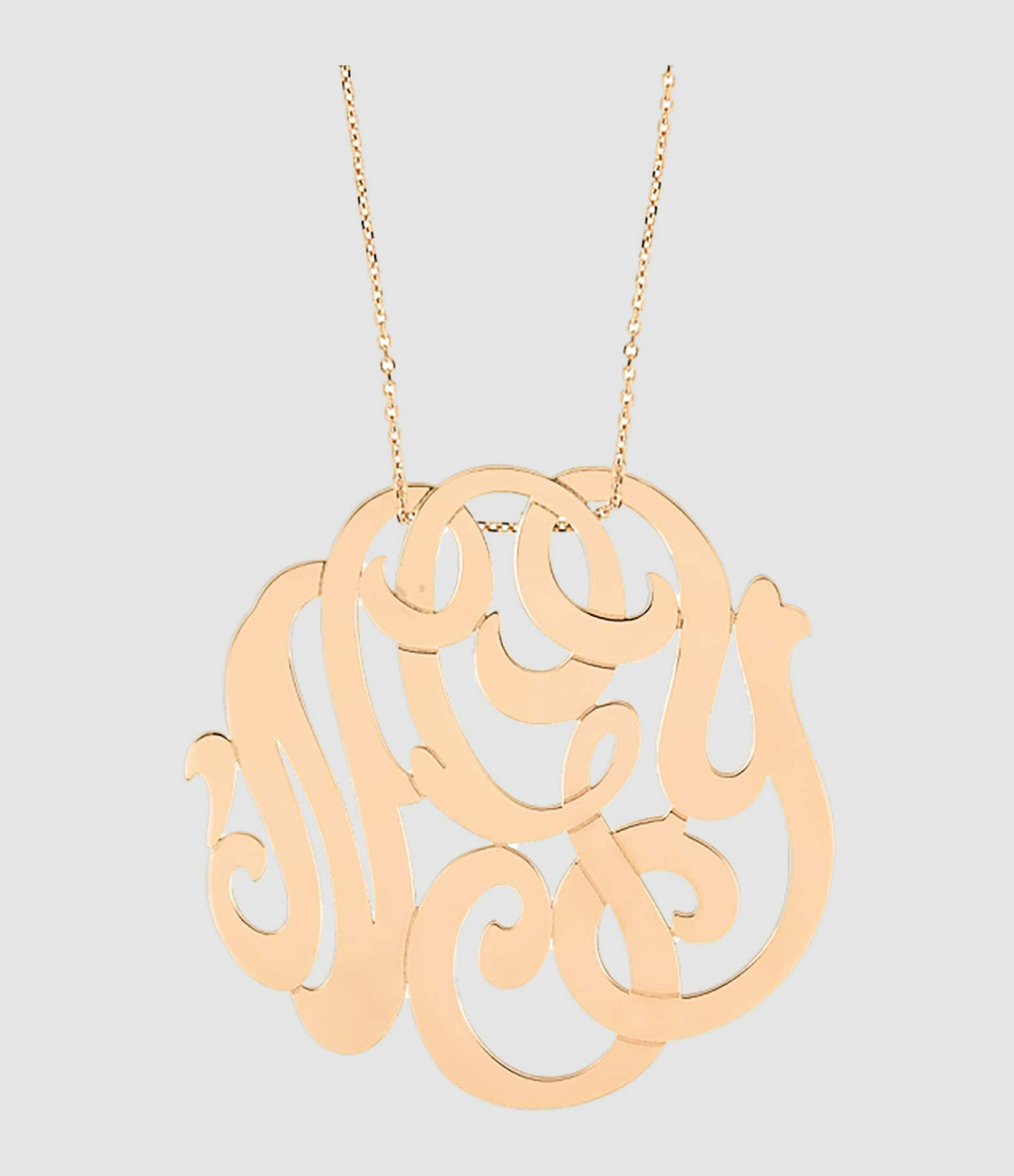 Collier Monogramme NGY MM Or Rose