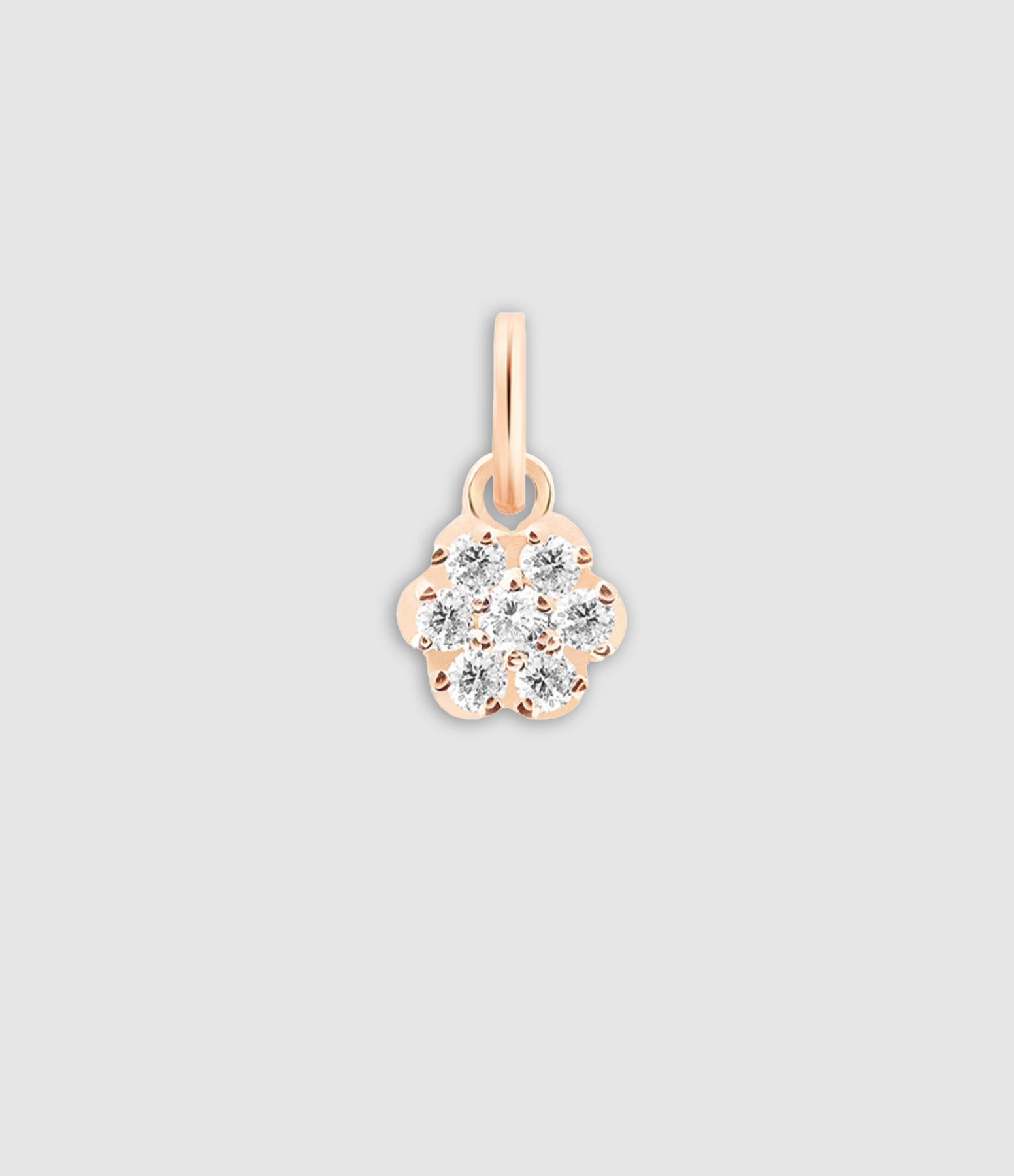 Pendentif Lotus Or Rose Diamants