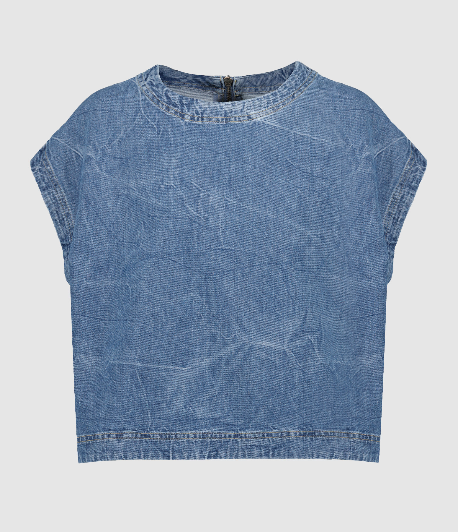 Top Denim Mid Blue