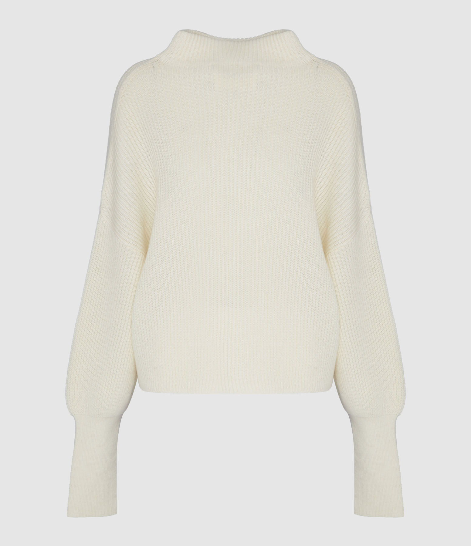 Pull Funnel Neck Cropped Ivory