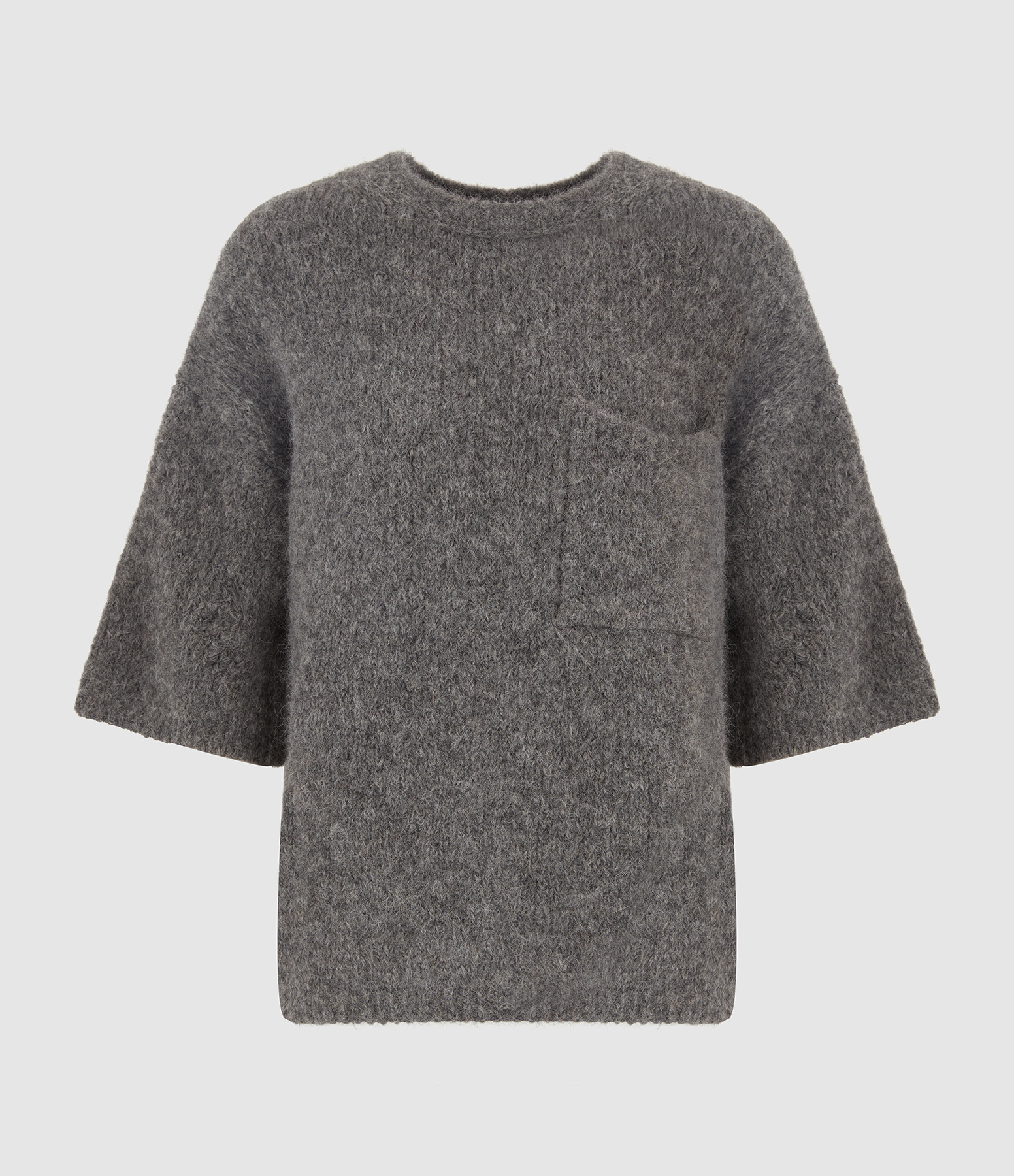 Pull Crew Short Sleeve Dark Grey Melange