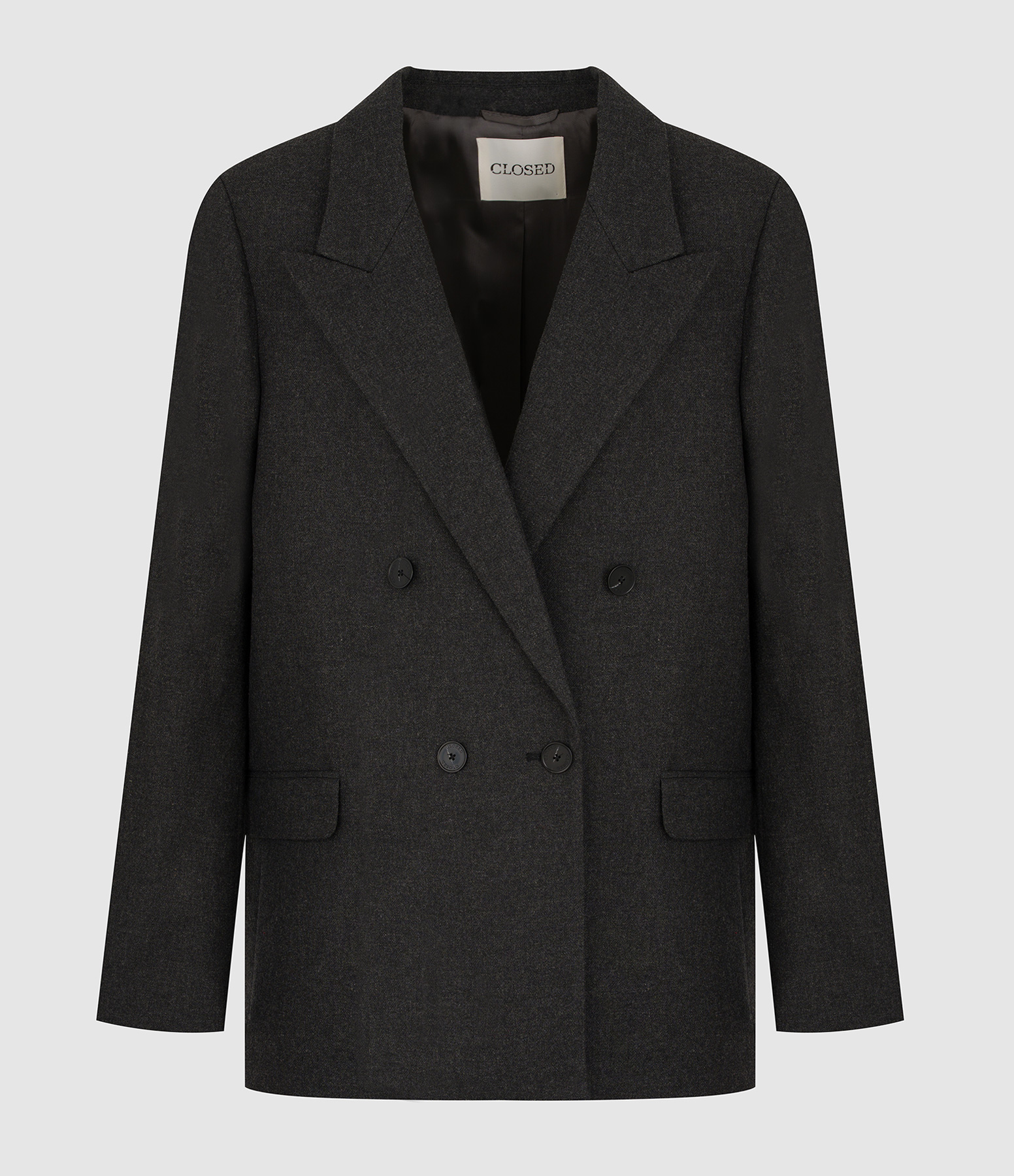 Blazer Fitted Doublebreasted Anthracite Melange