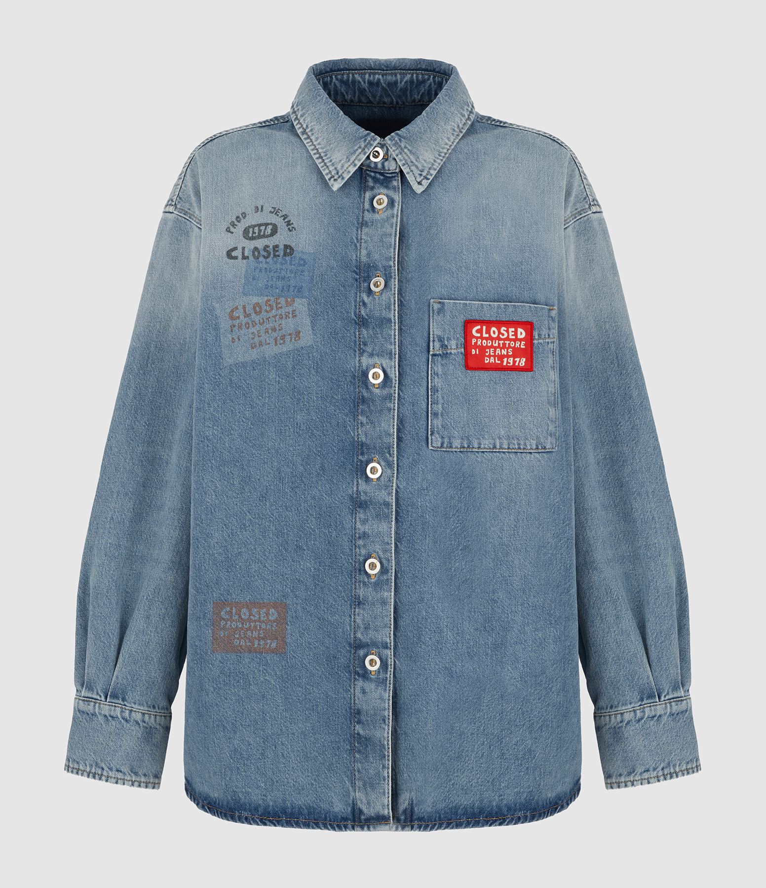 Chemise Oversized Shirt Mid Blue