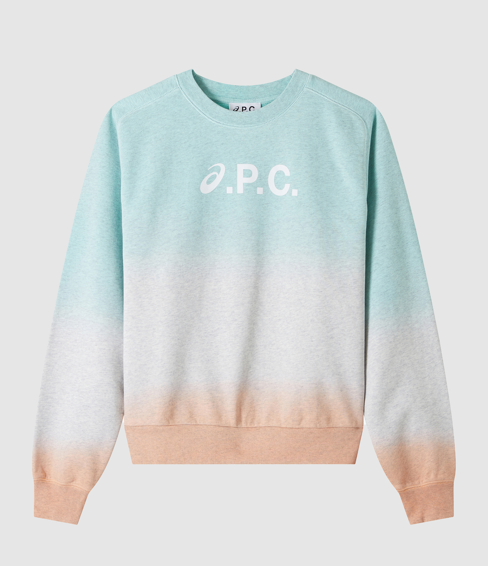Sweatshirt Stone Dip Dye Multicolore, Collaboration A.P.C x Asics