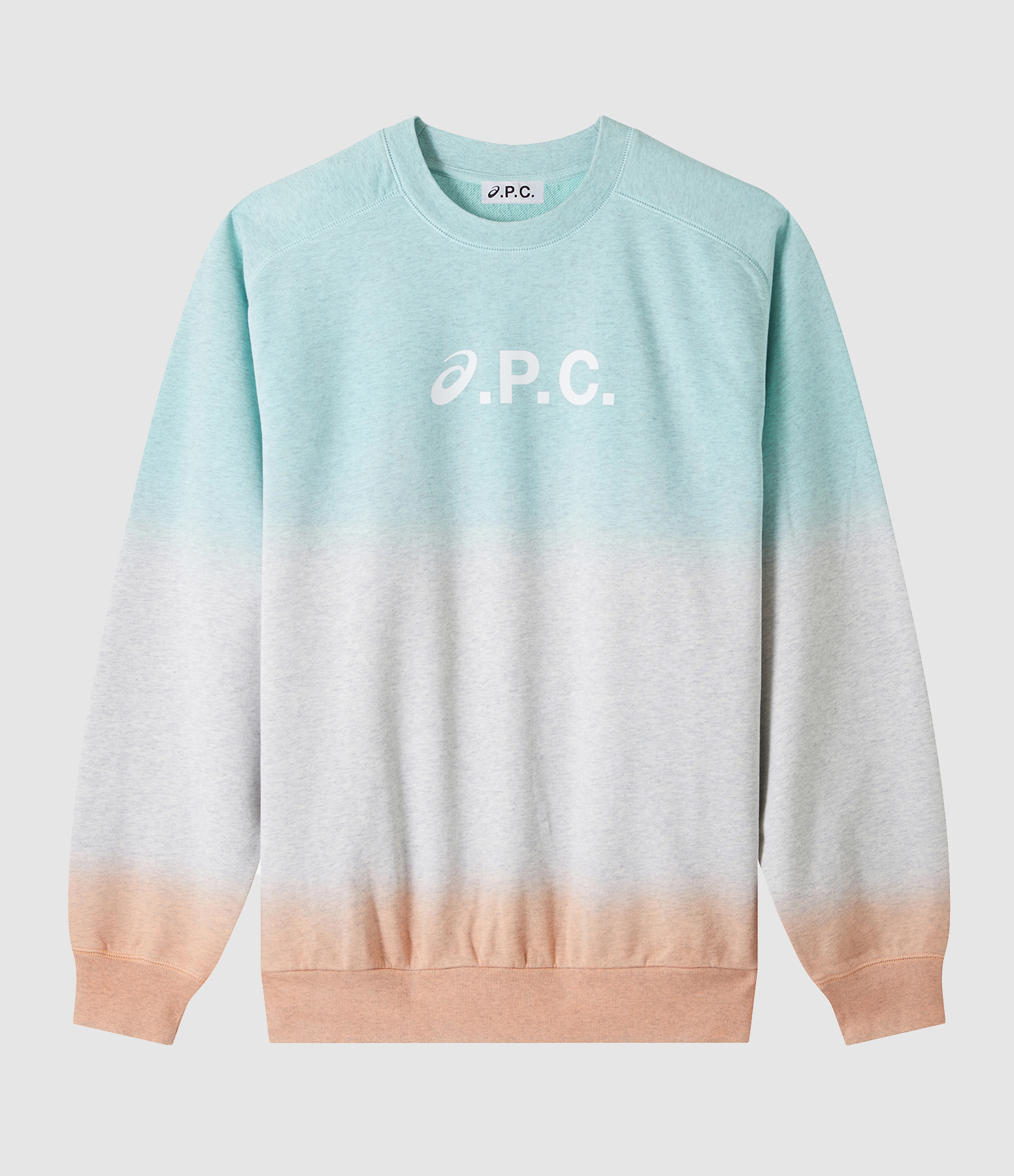 Sweatshirt Lake Dip Dye Multicolore, Collaboration A.P.C x Asics