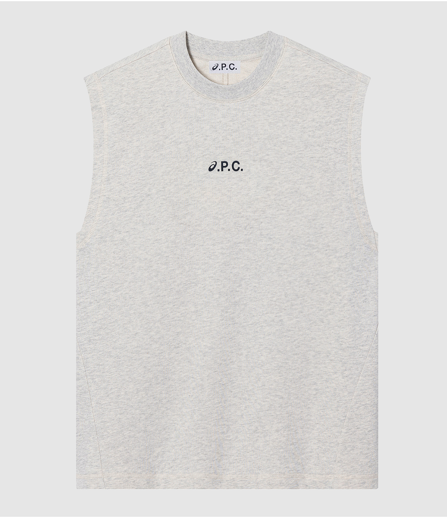 Tee-shirt Sky Gris Clair Chiné, Collaboration A.P.C x Asics