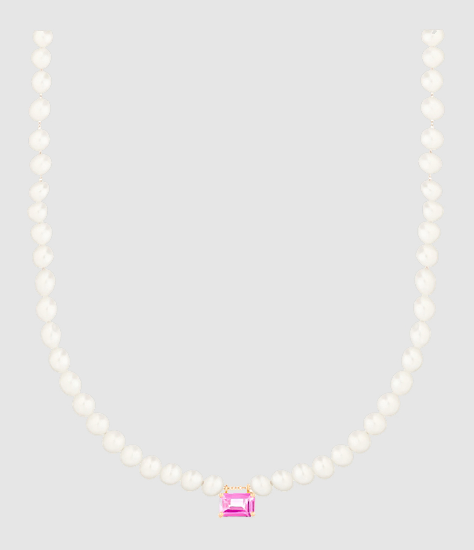 Collier Mini Cocktail Perle Topaze Rose