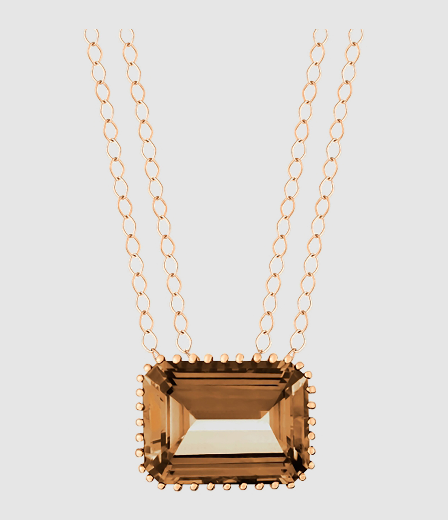 Collier Jumbo Cocktail Quartz Fumé