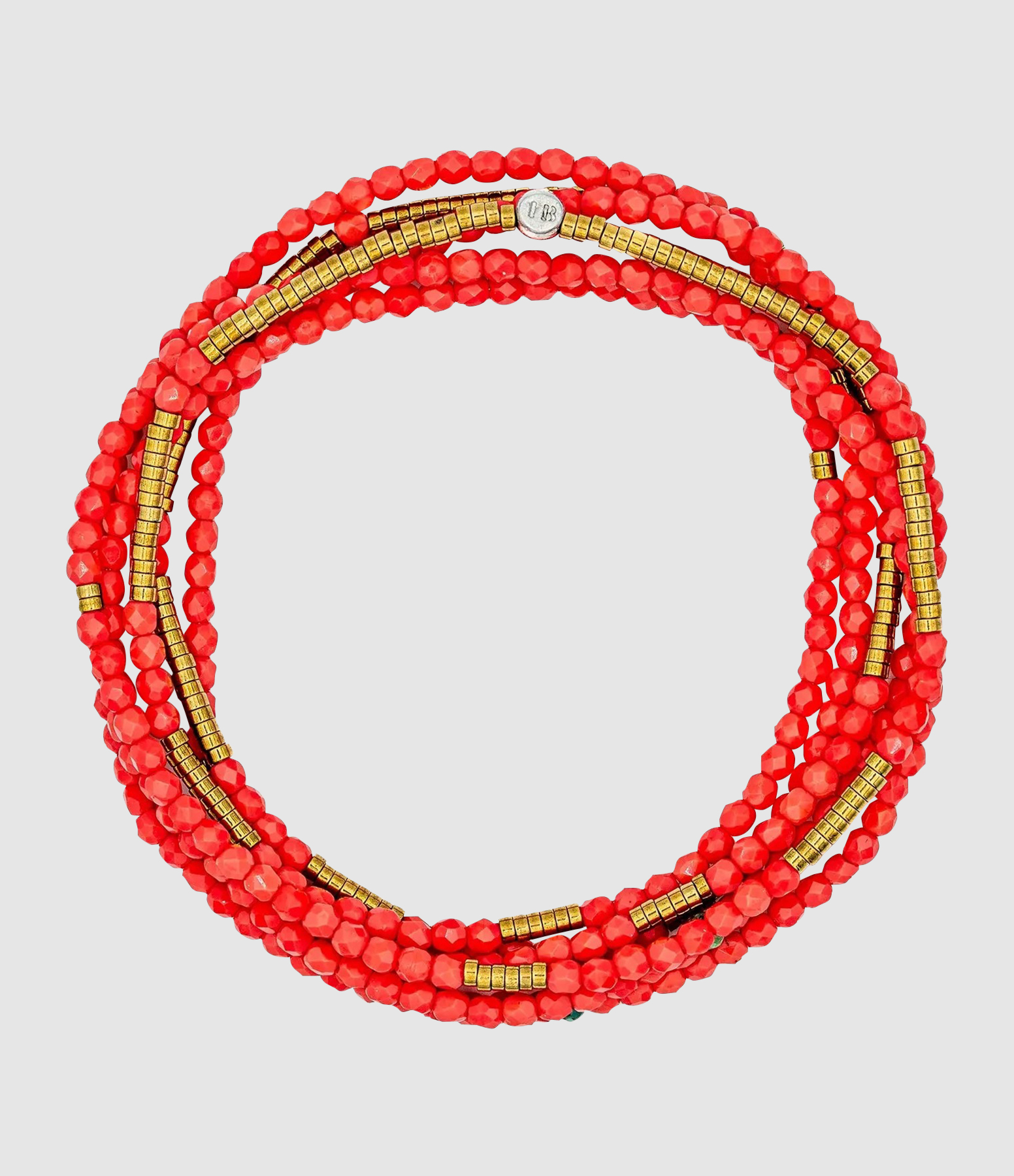 Collier Et Bracelet 6 Tours Colette 6 Rouge 103 cm