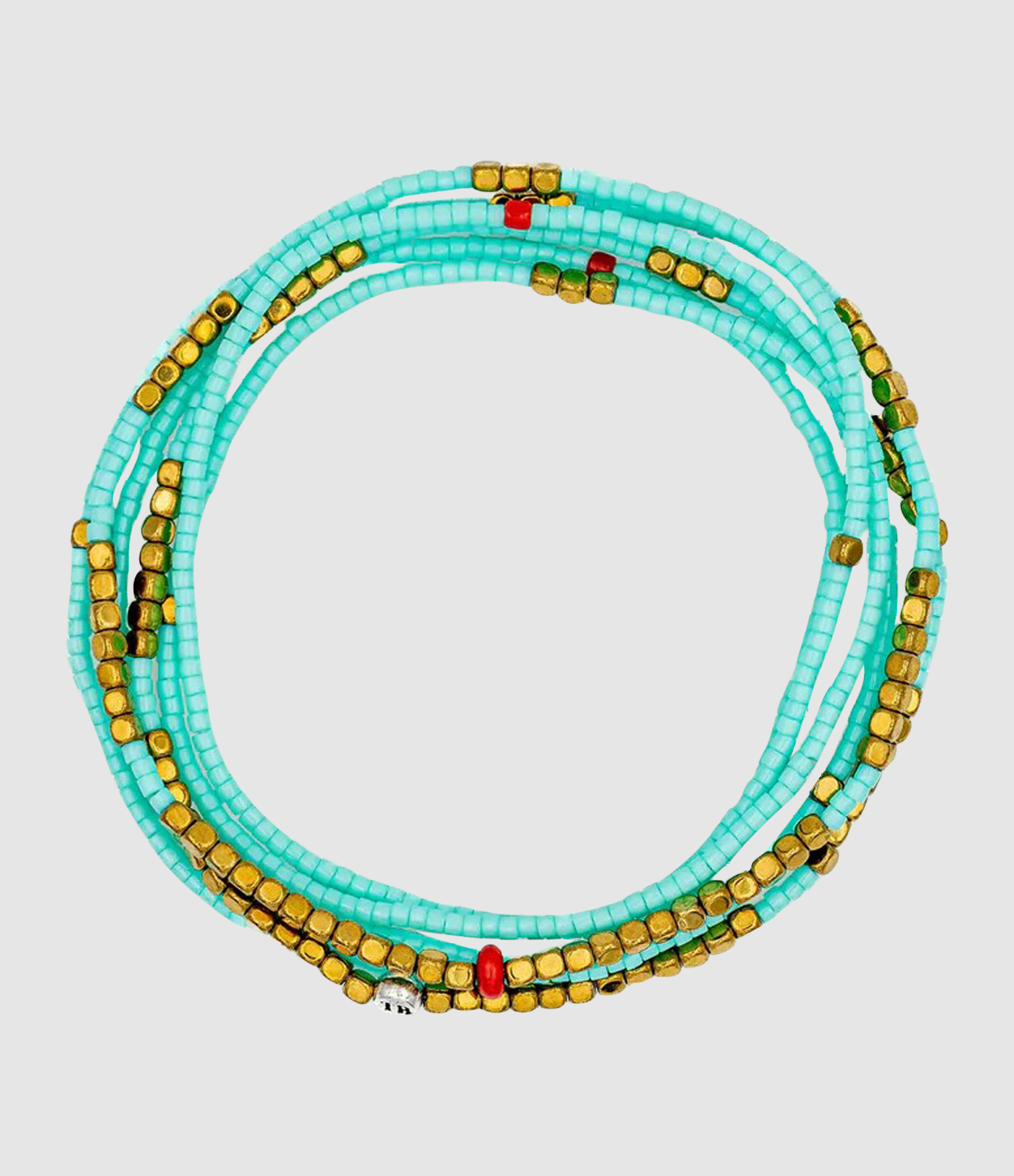 Collier Colette Slim 6 Bleu Cyan