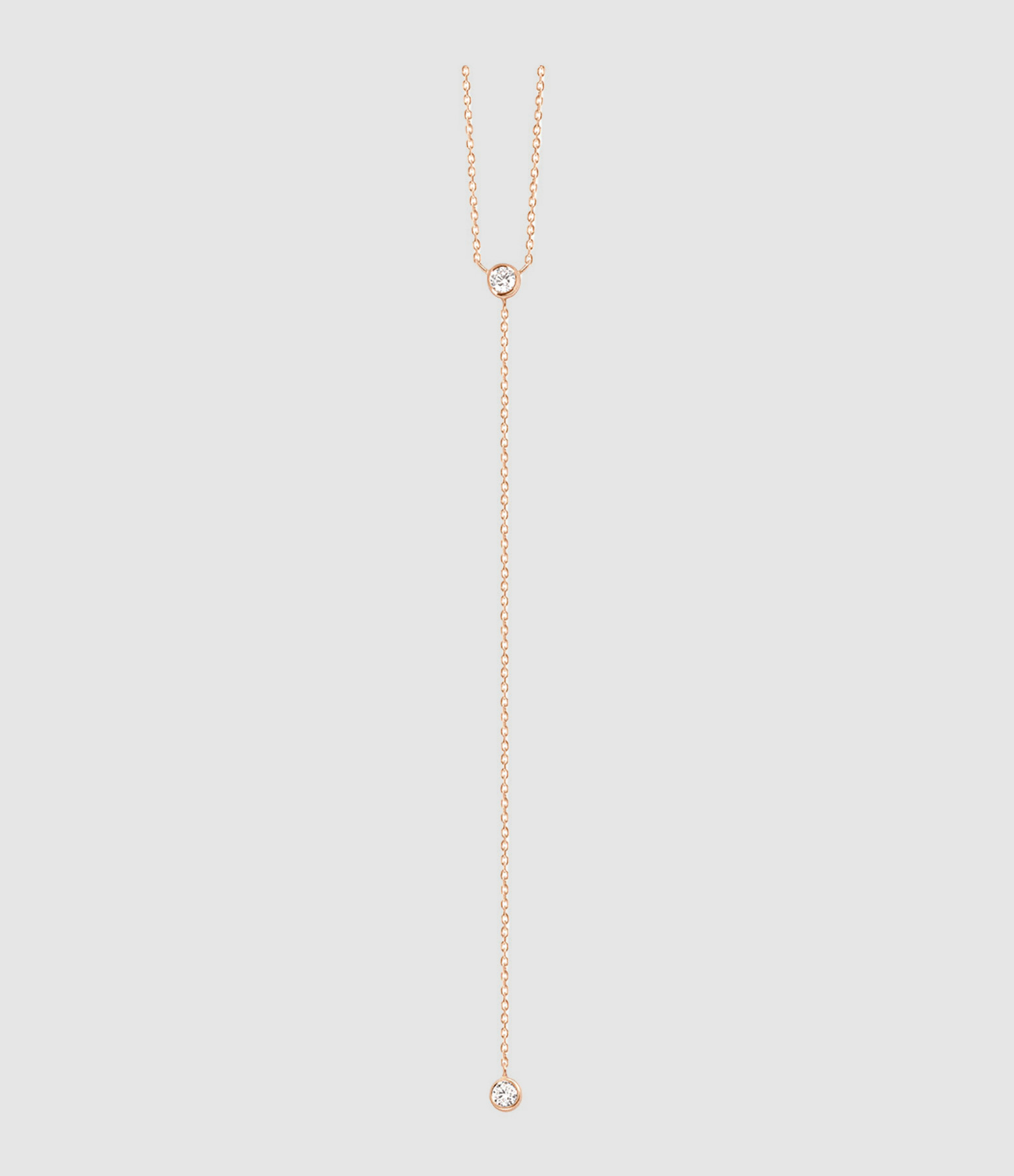 Collier One Chapelet Diamants Or Rose 
