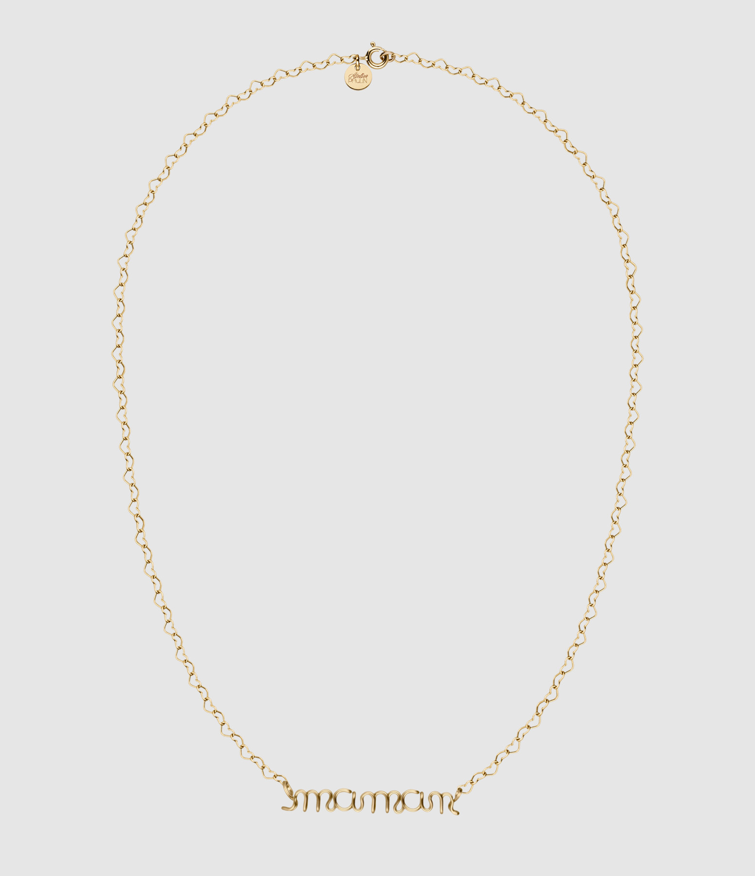 Collier Richelieu Chaîne Cœur Maman Gold Field