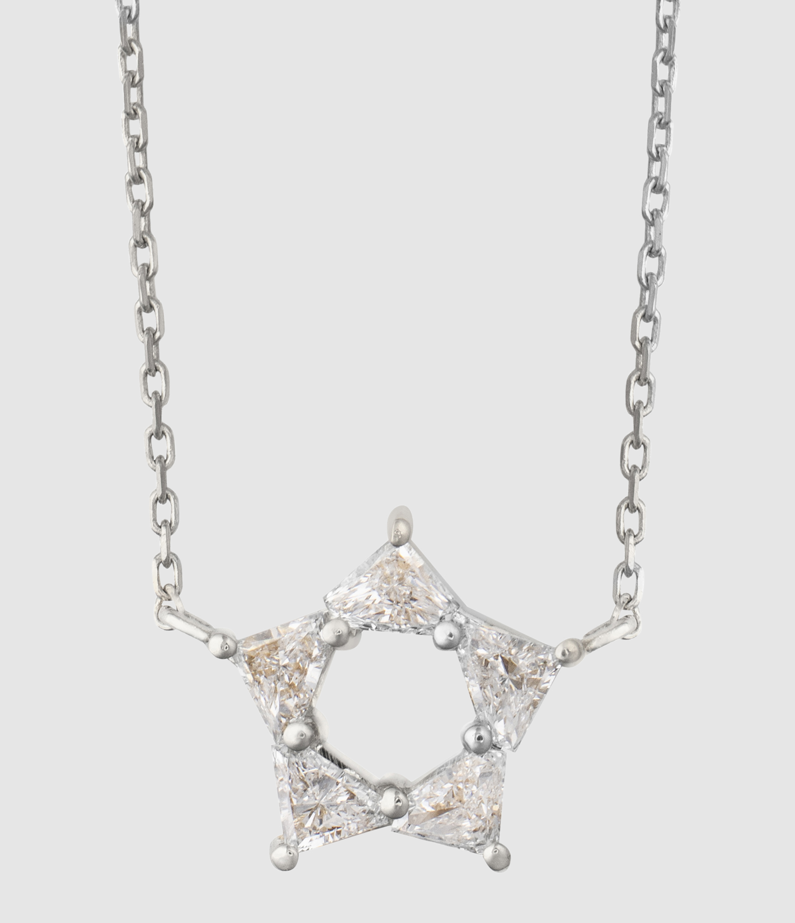 Collier Star Or Blanc Diamants